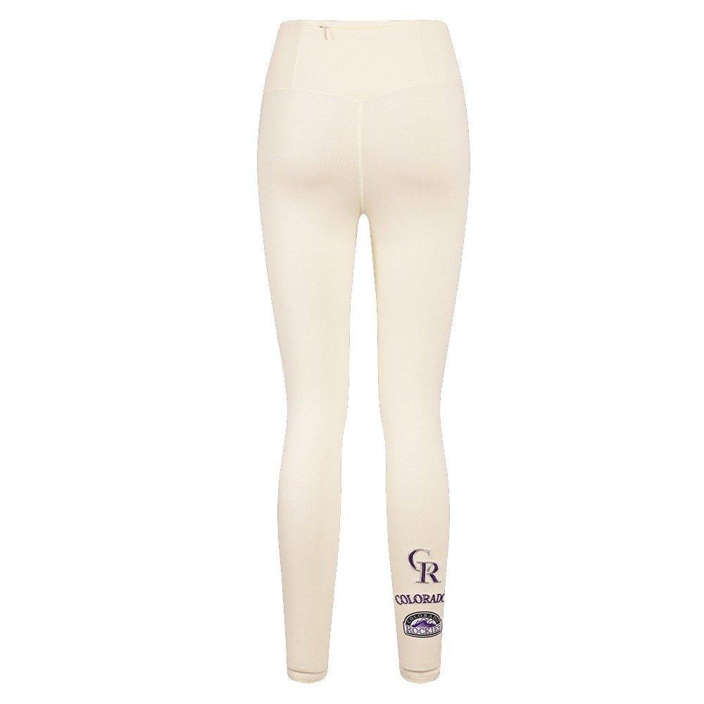 Pro Standard Women's MLB Colorado Rockies Retro Classic Jersey Leggings - Eggshell - EGGSHELL Thumbnail View 2