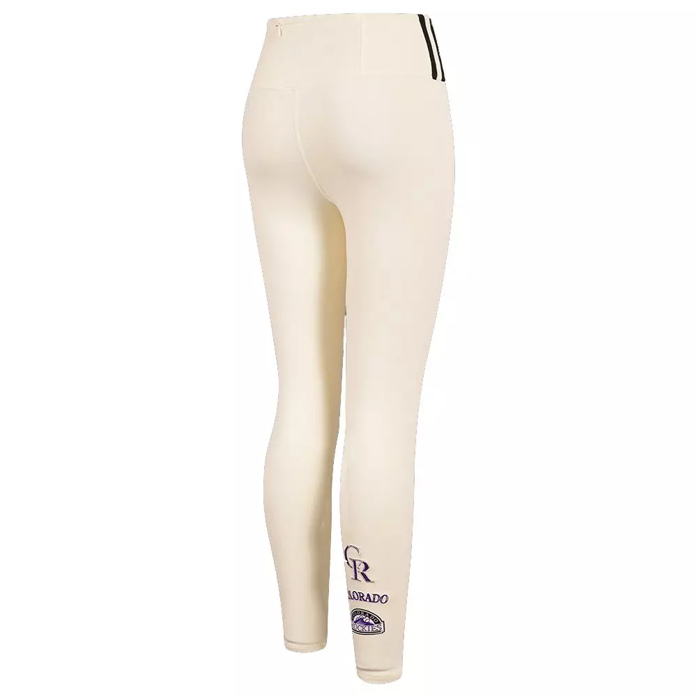 Pro Standard Women's MLB Colorado Rockies Retro Classic Jersey Leggings - Eggshell - EGGSHELL