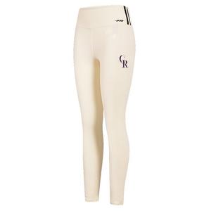 Pro Standard Women's MLB Colorado Rockies Retro Classic Jersey Leggings - Eggshell