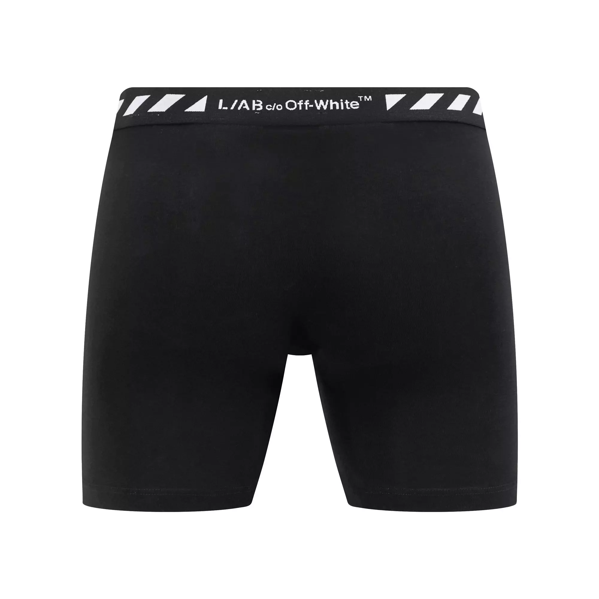 L/AB c/o Off-White Men's Diagonal 6" Boxer Brief With Fly (3 Pack) - Black - BLACK