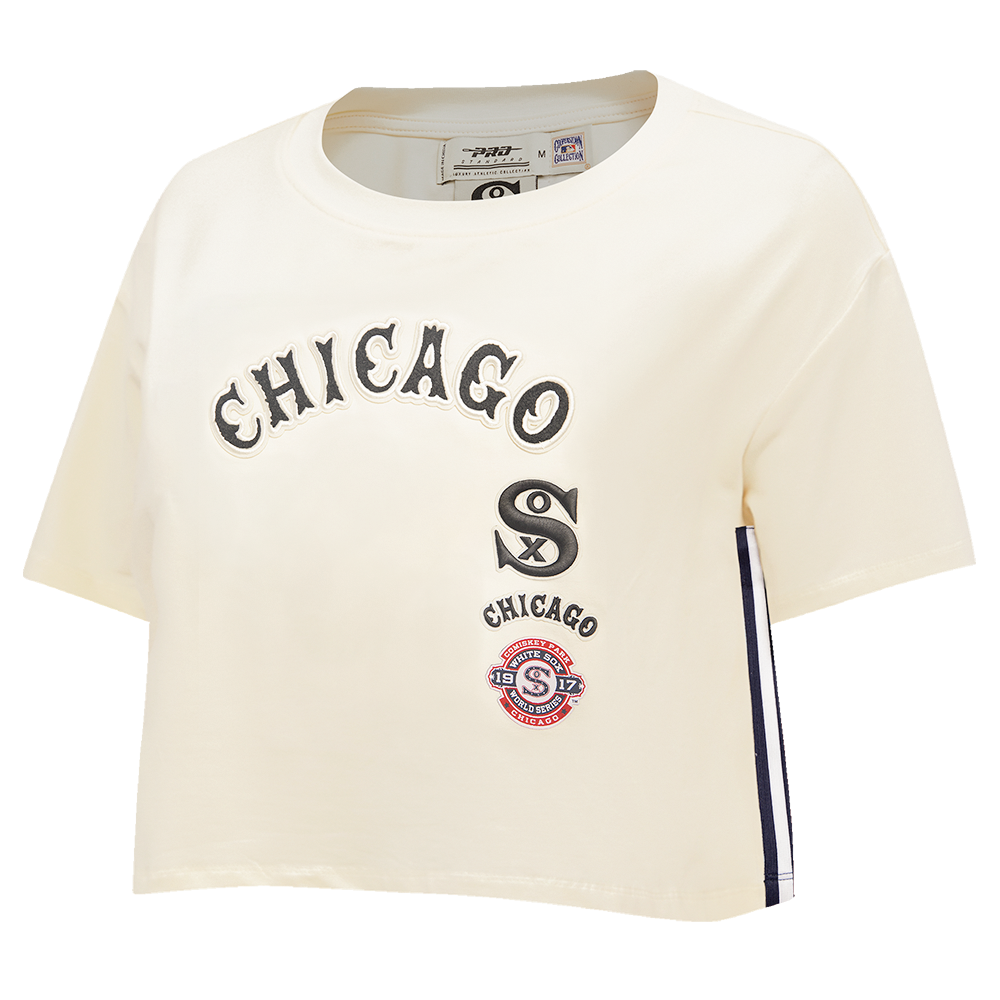 Pro Standard Women's Chicago White Sox Retro Classic Boxy Tee - Eggshell - EGGSHELL Thumbnail View 3