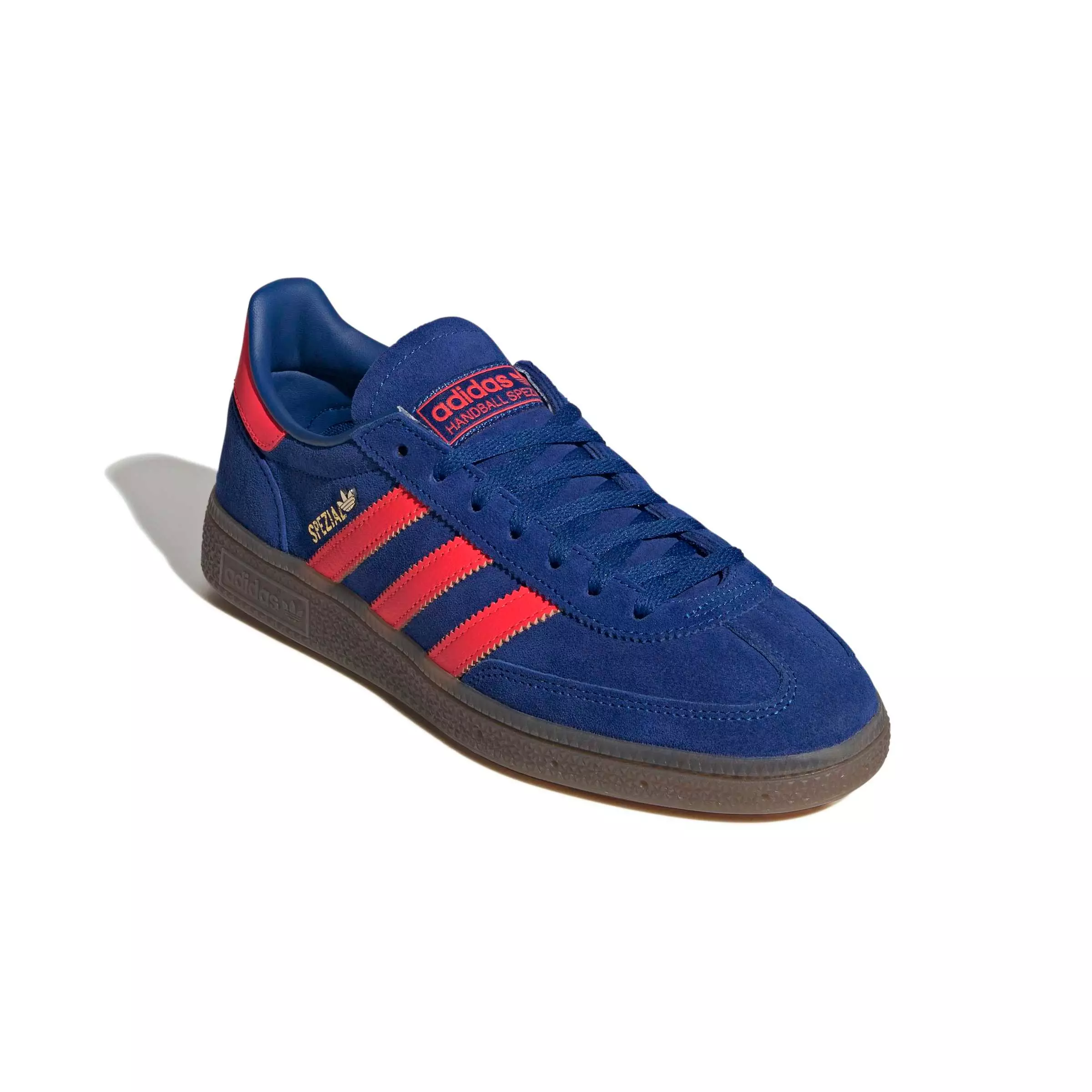 adidas Originals Handball Spezial "Collegiate Royal/Solar Red/Gold Metallic" Women's Shoe - ROYAL/RED/GOLD