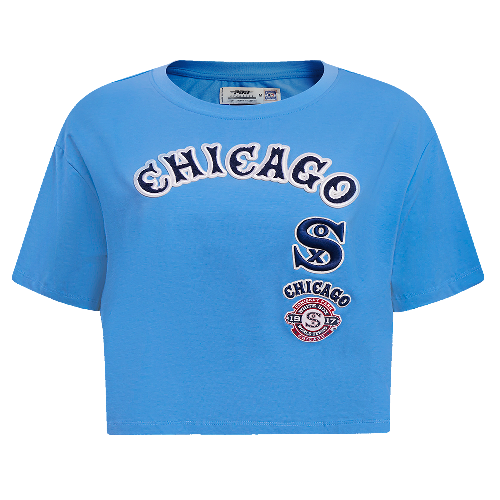 Pro Standard Women's Chicago White Sox Retro Classic Boxy Tee - University Blue - UNIVERSITY BLUE Thumbnail View 1