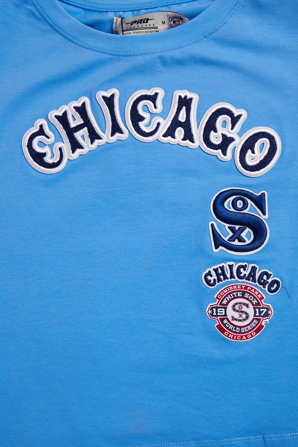 Pro Standard Women's Chicago White Sox Retro Classic Boxy Tee - University Blue - UNIVERSITY BLUE Thumbnail View 5