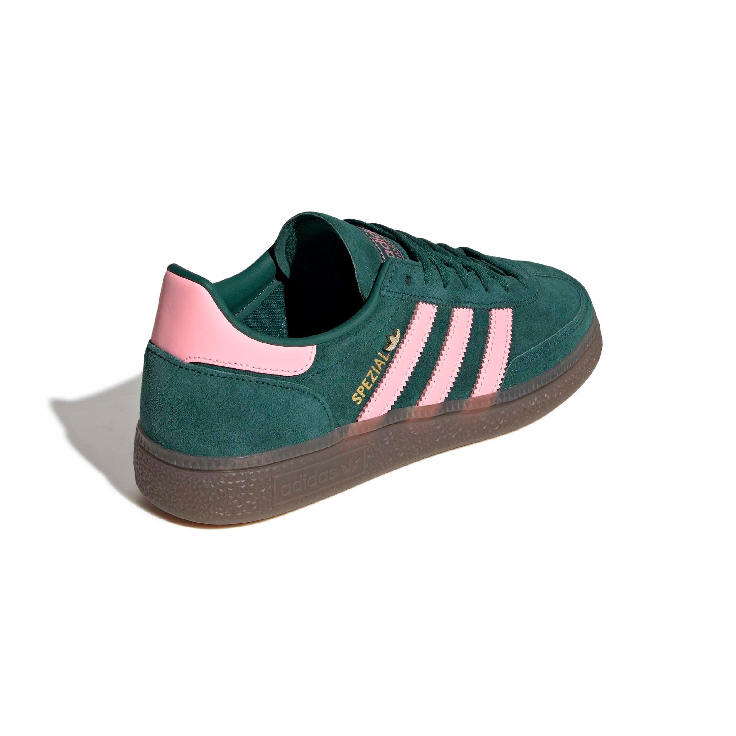 adidas Originals Handball Spezial "Collegiate Green/Pink Spark/Gold Metallic" Women's Shoe - GREEN/PINK/GOLD Thumbnail View 4