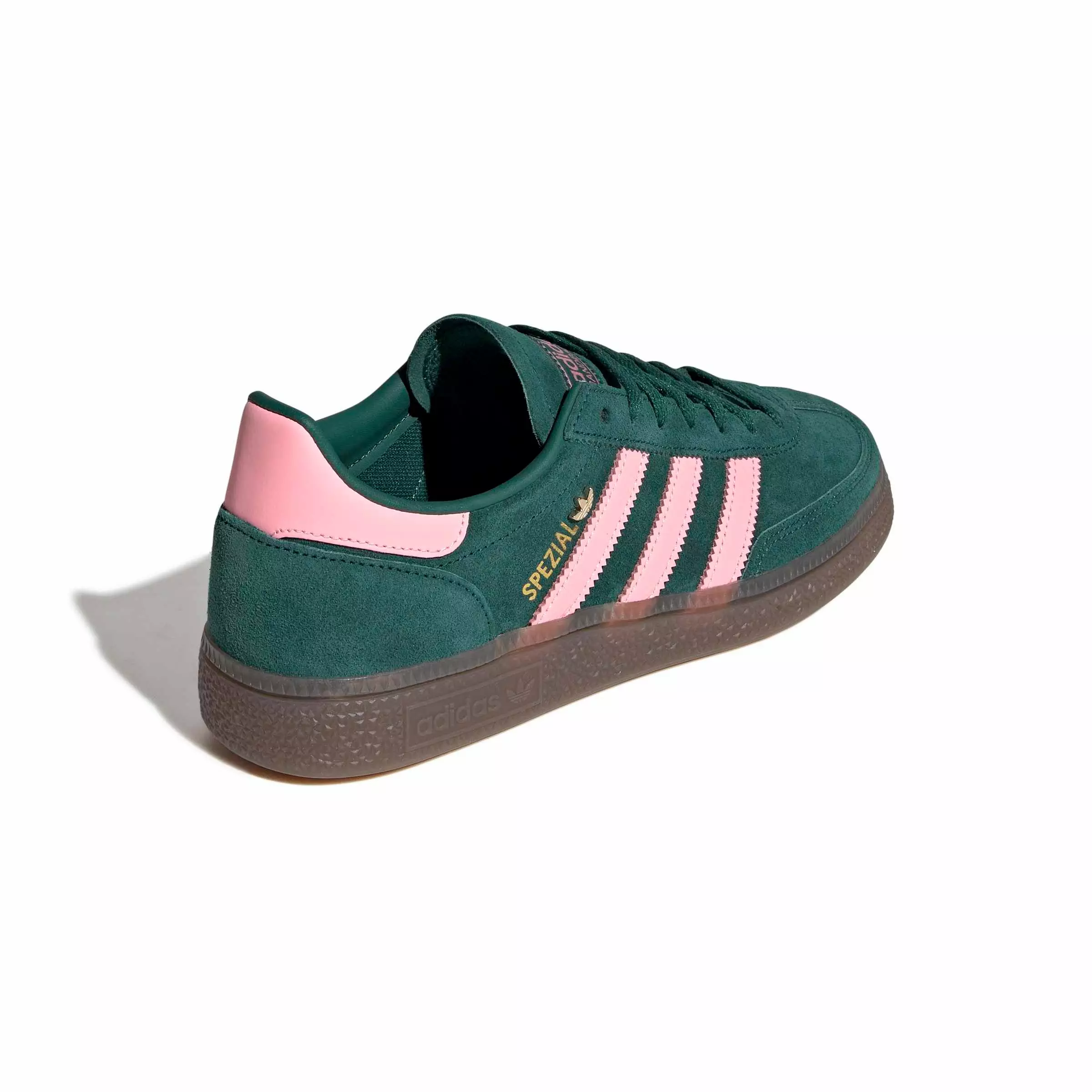 adidas Originals Handball Spezial "Collegiate Green/Pink Spark/Gold Metallic" Women's Shoe - GREEN/PINK/GOLD