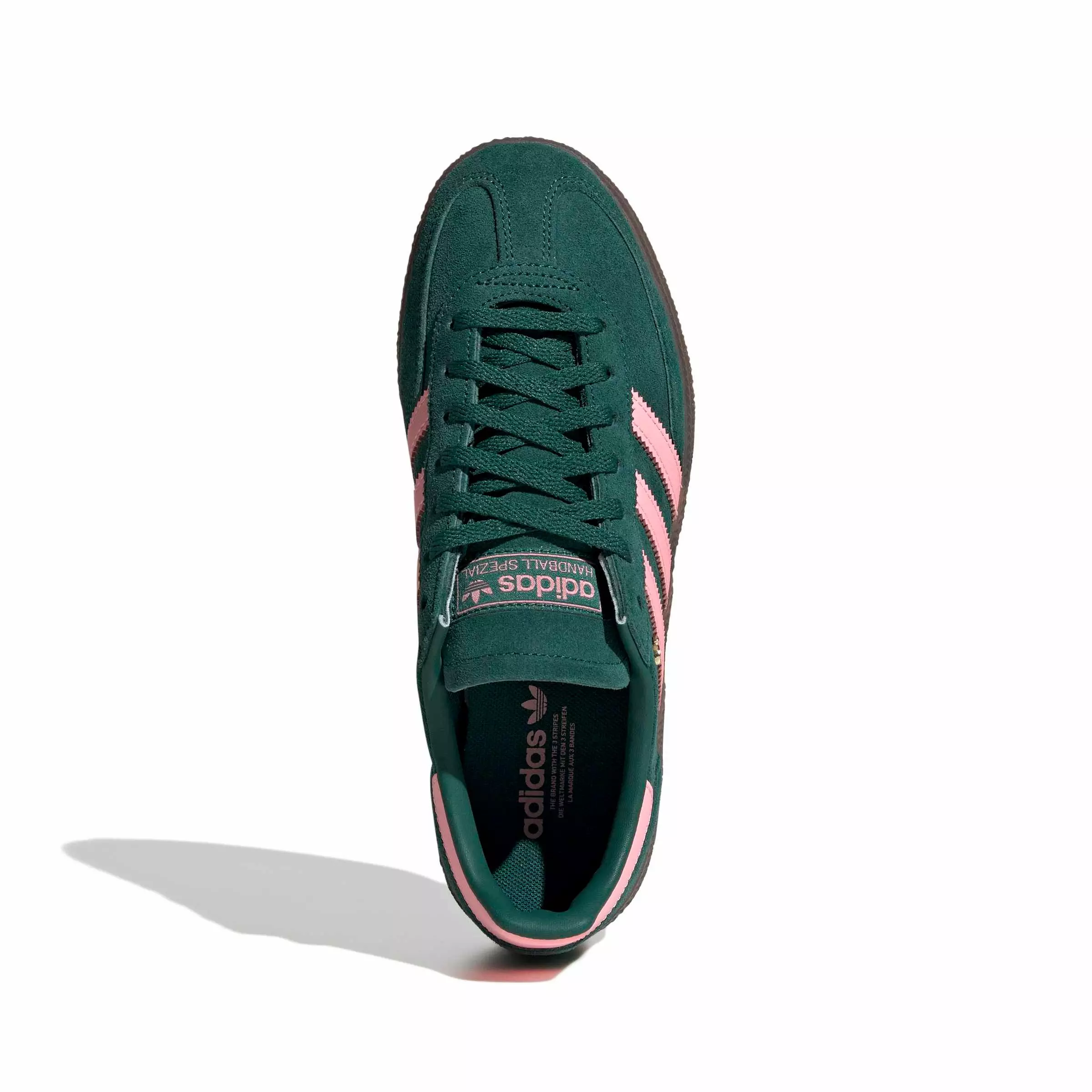 adidas Originals Handball Spezial "Collegiate Green/Pink Spark/Gold Metallic" Women's Shoe - GREEN/PINK/GOLD