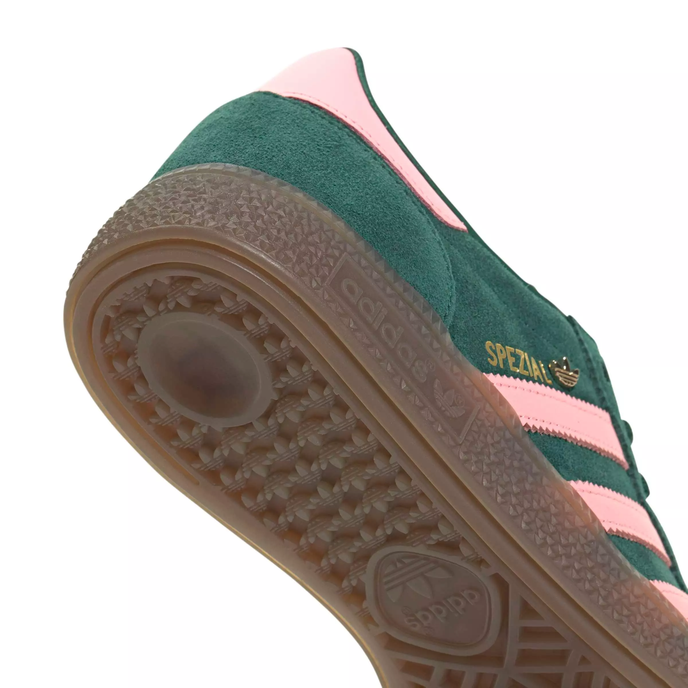 adidas Originals Handball Spezial "Collegiate Green/Pink Spark/Gold Metallic" Women's Shoe - GREEN/PINK/GOLD