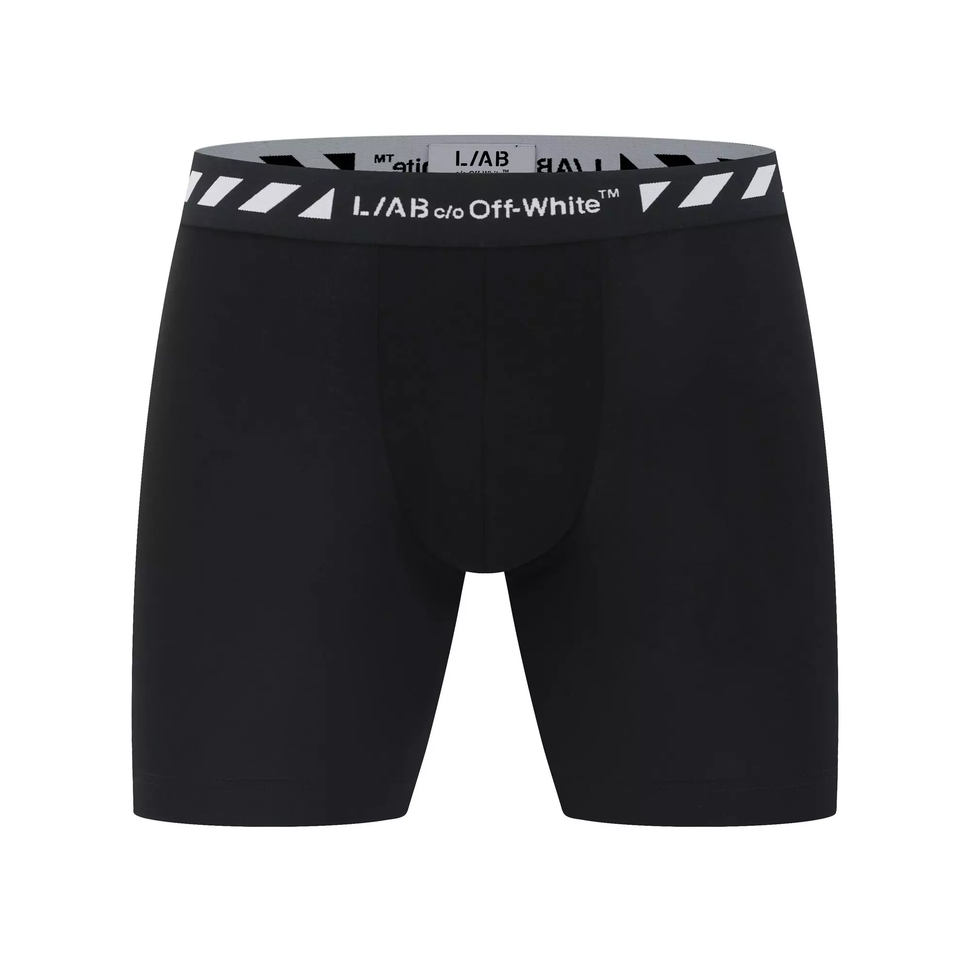 L/AB c/o Off-White Men's Diagonal 6" Boxer Briefs - Black - BLACK