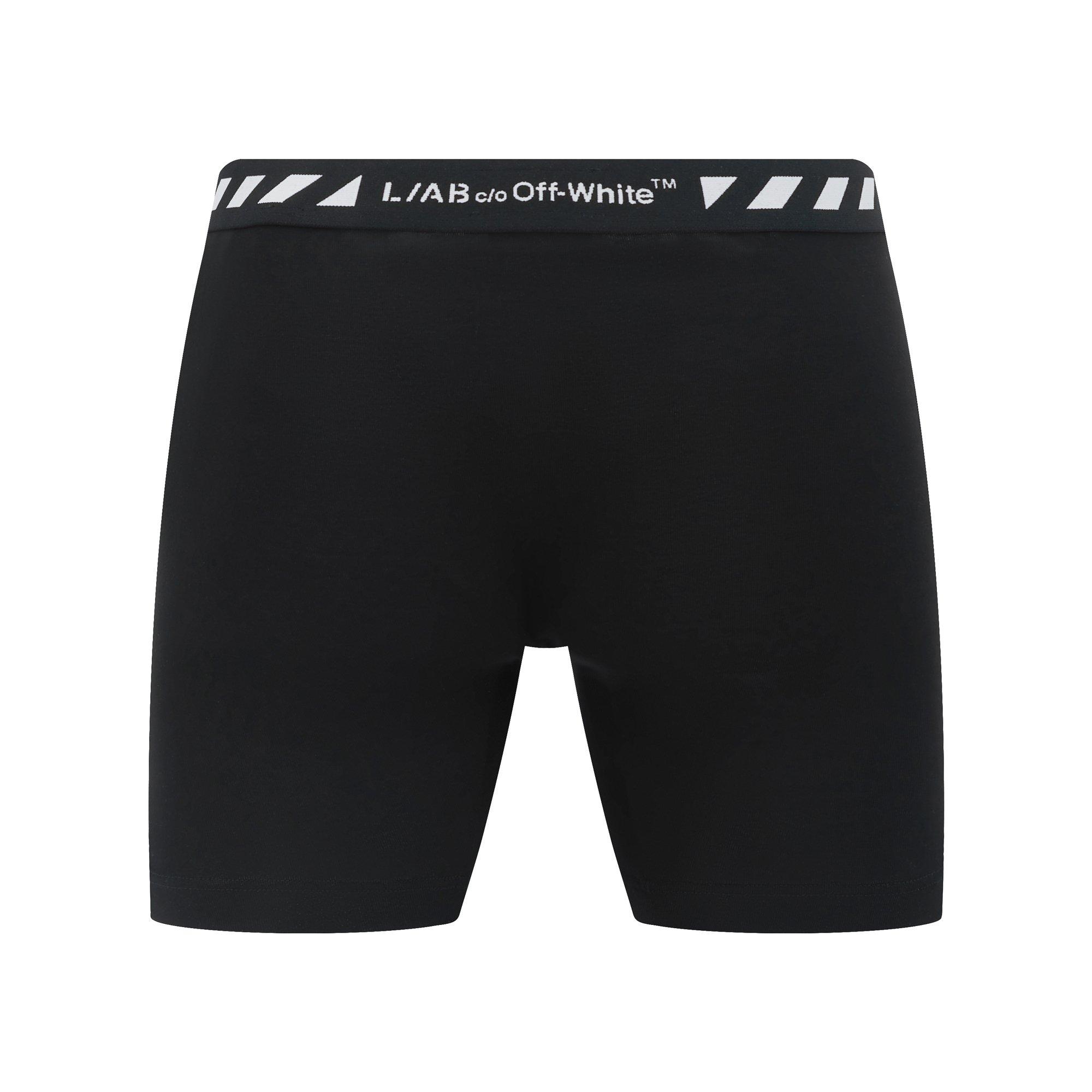 L/AB c/o Off-White Men's Diagonal 6" Boxer Briefs - Black - BLACK