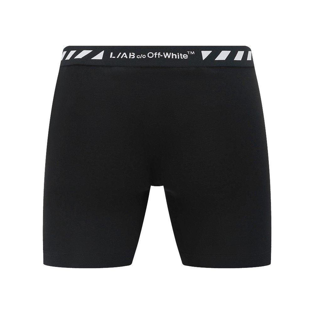 L/AB c/o Off-White Men's Diagonal 6" Boxer Briefs - Black/White/Grey - BLACK/WHITE/GREY