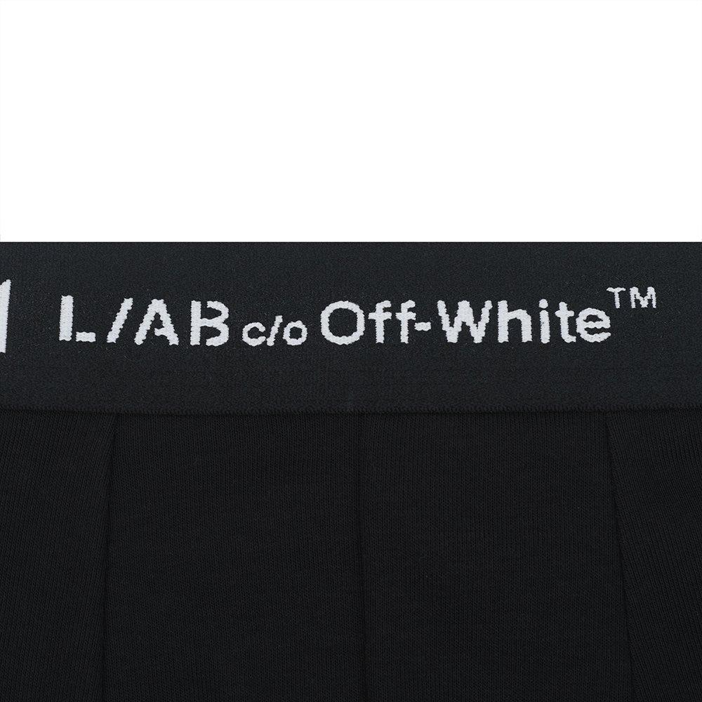 L/AB c/o Off-White Men's Diagonal 6" Boxer Briefs - Black/White/Grey - BLACK/WHITE/GREY