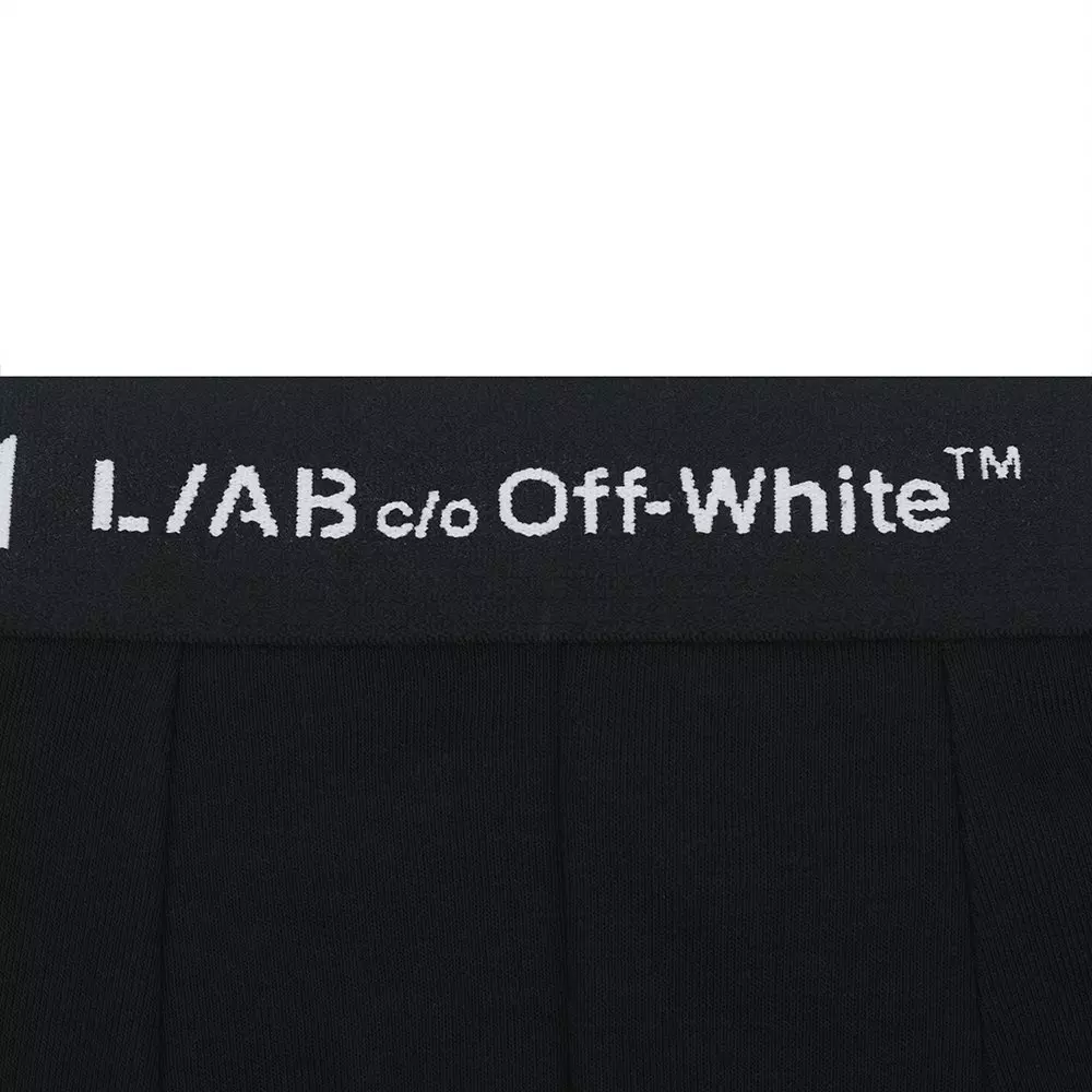L/AB c/o Off-White Men's Diagonal 6" Boxer Briefs - Black/White/Grey - BLACK/WHITE/GREY