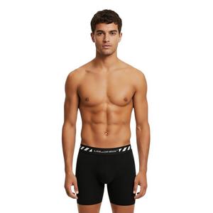 L/AB c/o Off-White Men's Diagonal 6" Boxer Briefs - Black/White/Grey - BLACK/WHITE/GREY