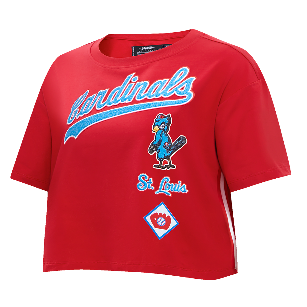Pro Standard Women's St. Louis Cardinals Retro Classic Boxy Tee - Red - RED Thumbnail View 3