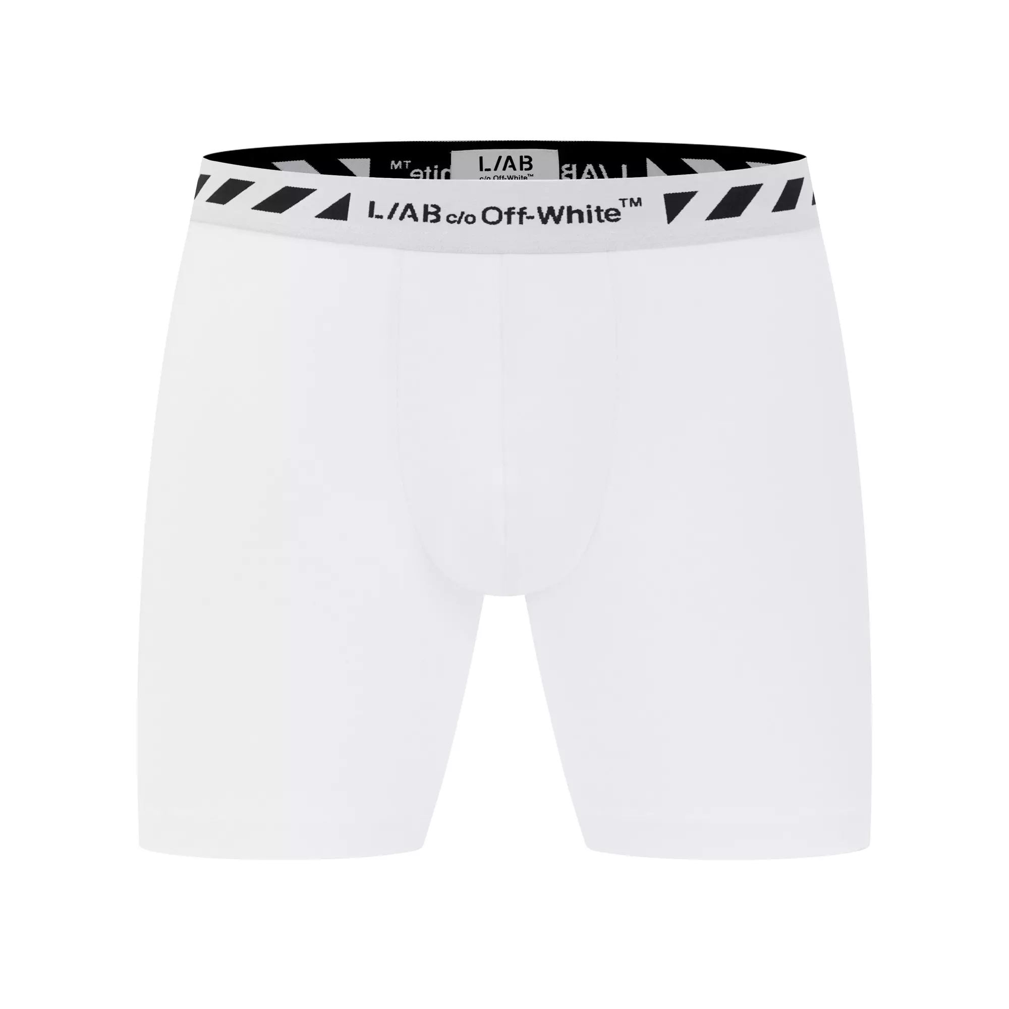 L/AB c/o Off-White Men's Diagonal 6" Boxer Briefs - White - WHITE