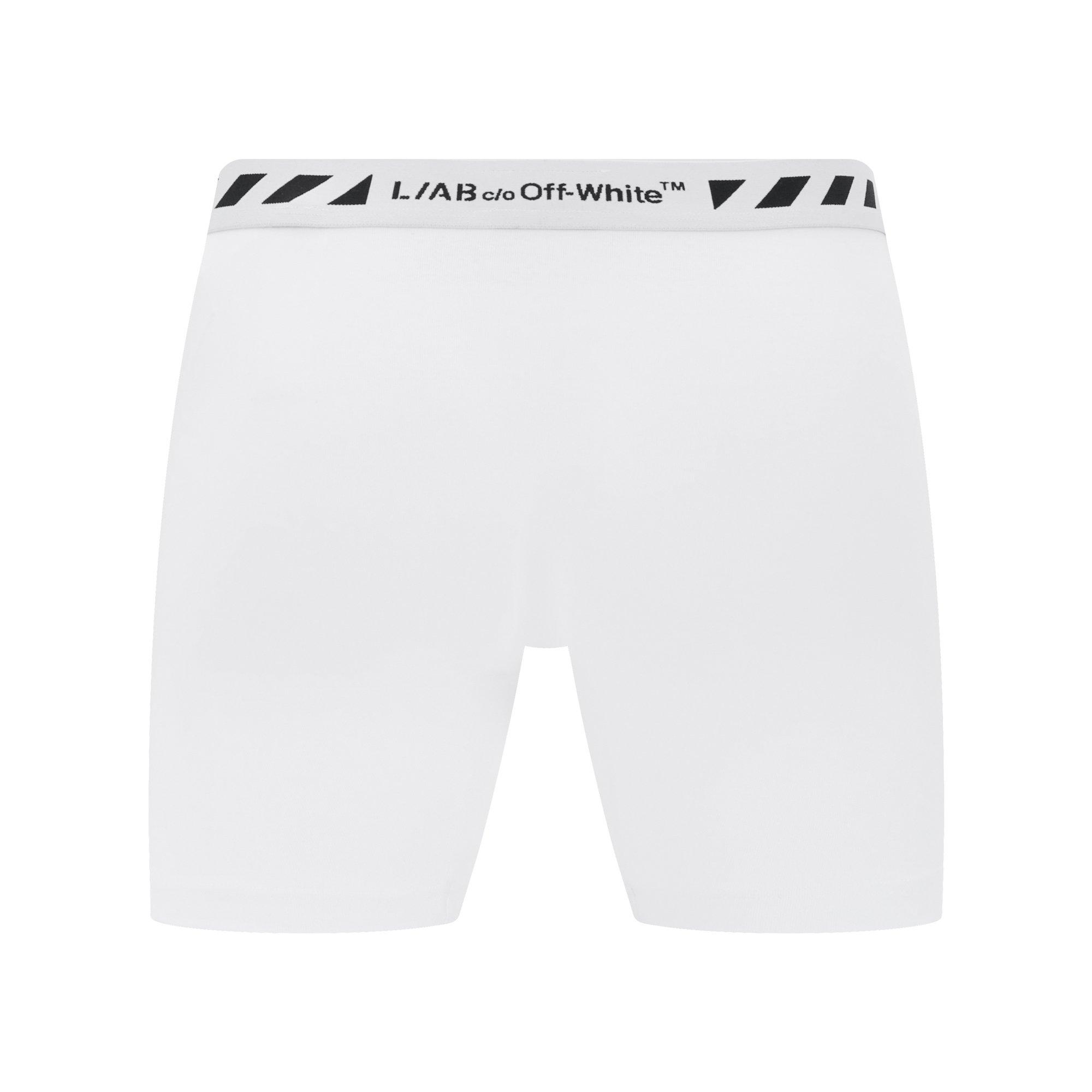L/AB c/o Off-White Men's Diagonal 6" Boxer Briefs - White - WHITE