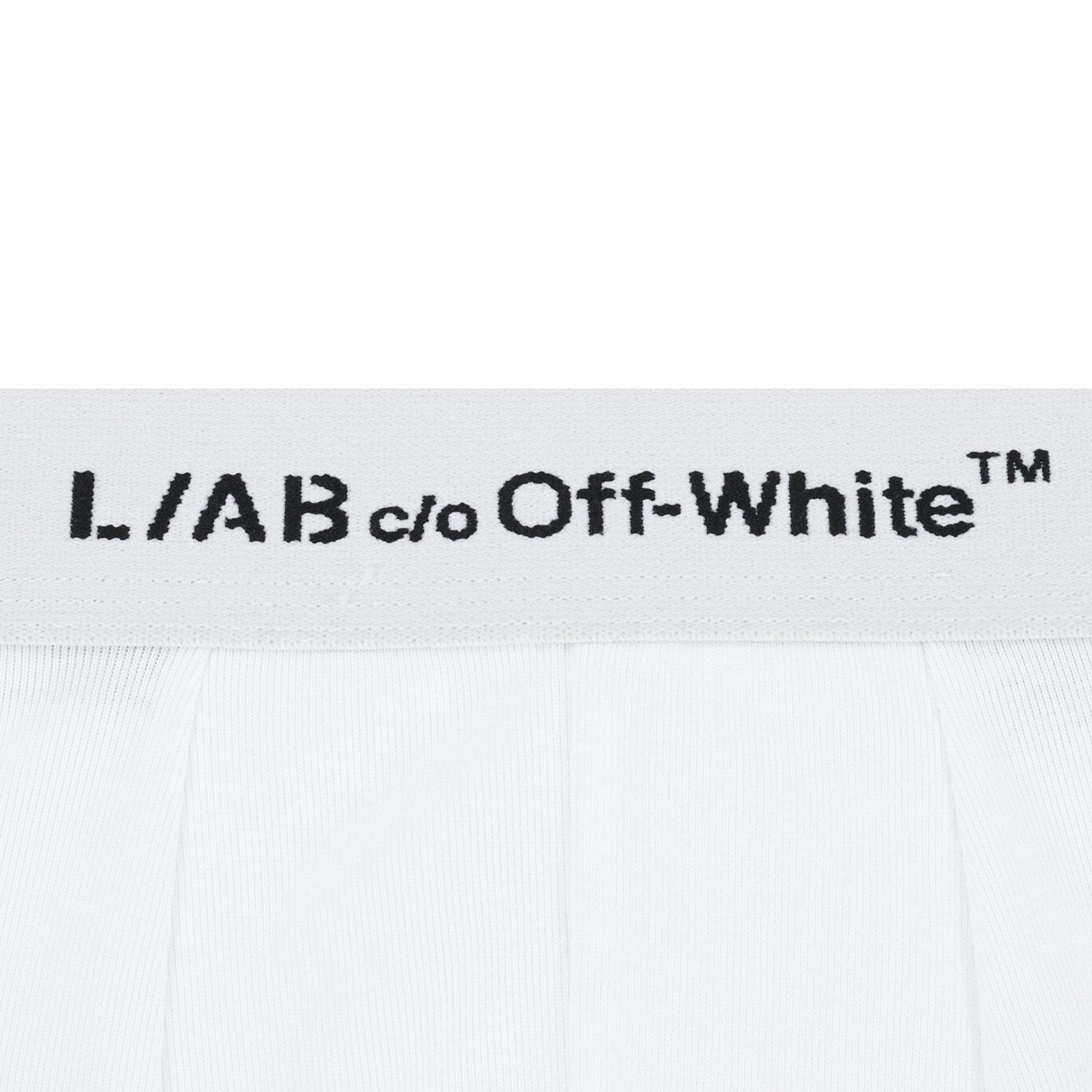 L/AB c/o Off-White Men's Diagonal 6" Boxer Briefs - White - WHITE