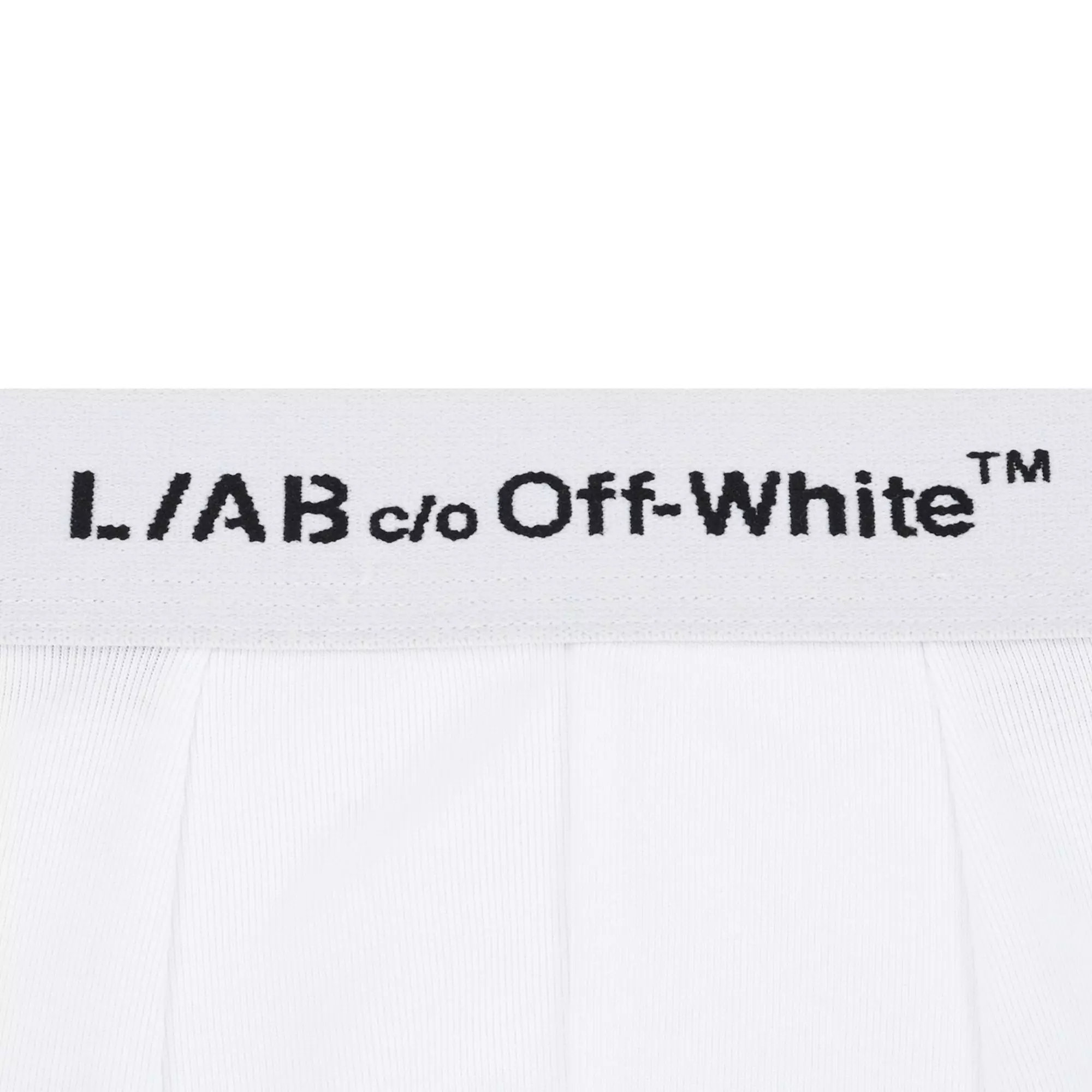 L/AB c/o Off-White Men's Diagonal 6" Boxer Briefs - White - WHITE