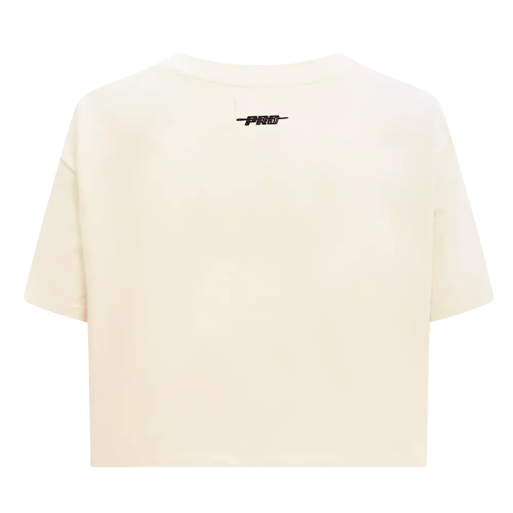 Pro Standard Women's New York Yankees Retro Classic Boxy Tee - Eggshell - EGGSHELL