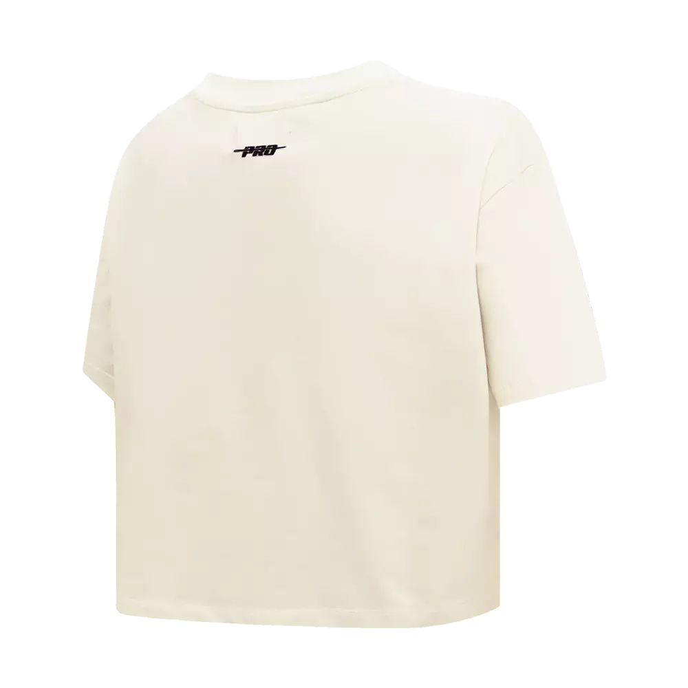 Pro Standard Women's New York Yankees Retro Classic Boxy Tee - Eggshell - EGGSHELL