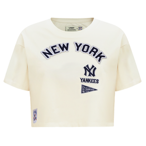 Pro Standard Women's New York Yankees Retro Classic Boxy Tee - Eggshell