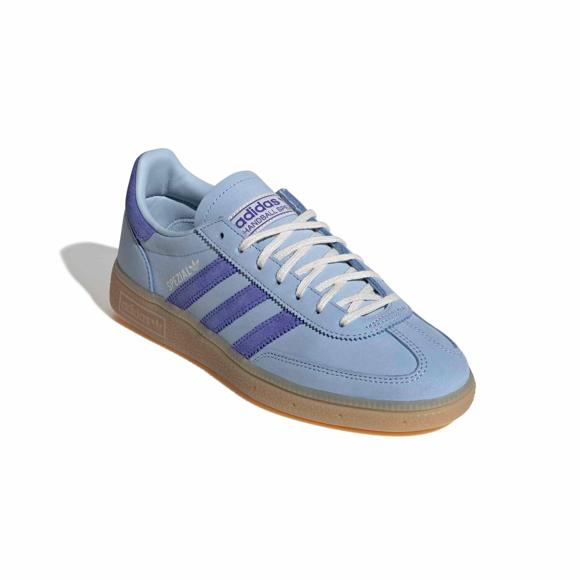 adidas Originals Handball Spezial "Clear Sky/Real Lilac/Off White" Women's Shoe - SKY/LILAC/OFF WHITE Thumbnail View 3