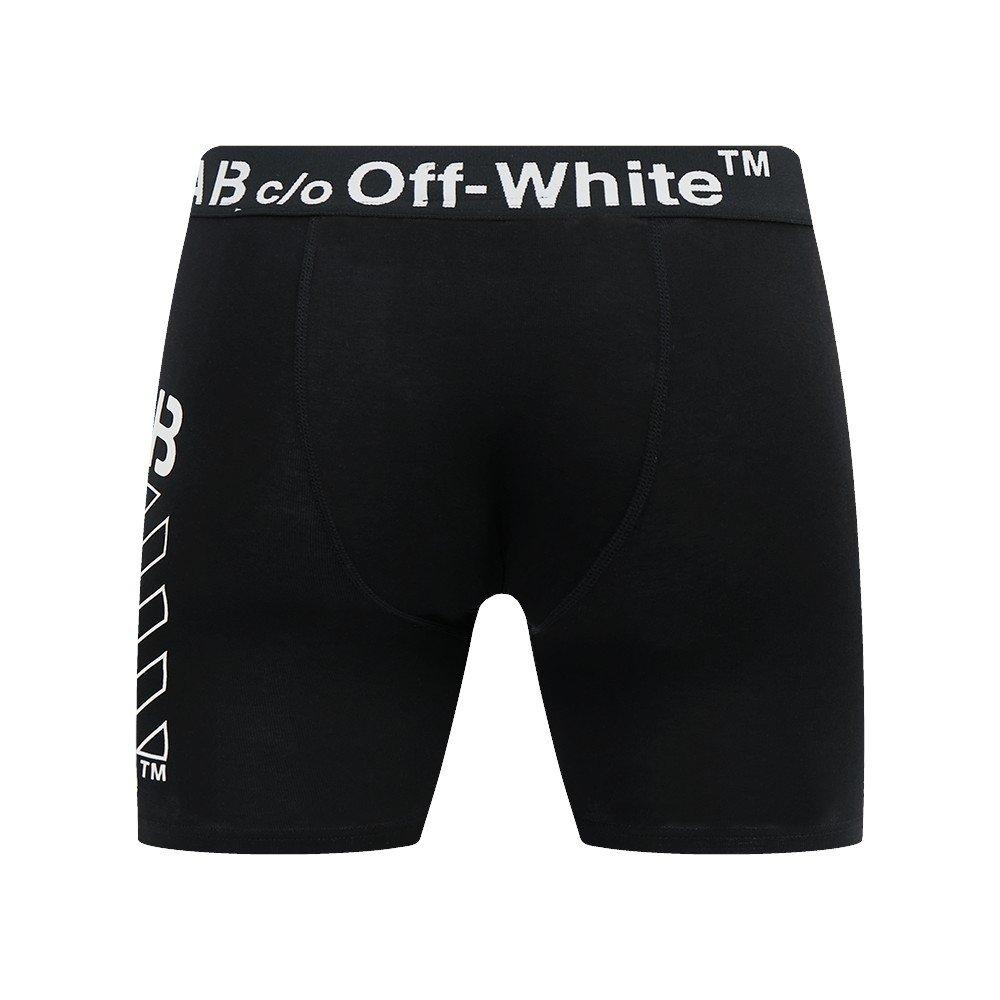 L/AB c/o Off-White Men's Diagonal Printed Boxer Brief - Black - BLACK