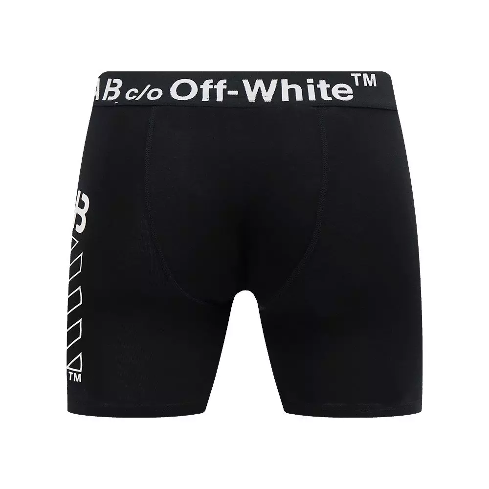 L/AB c/o Off-White Men's Diagonal Printed Boxer Brief - Black - BLACK