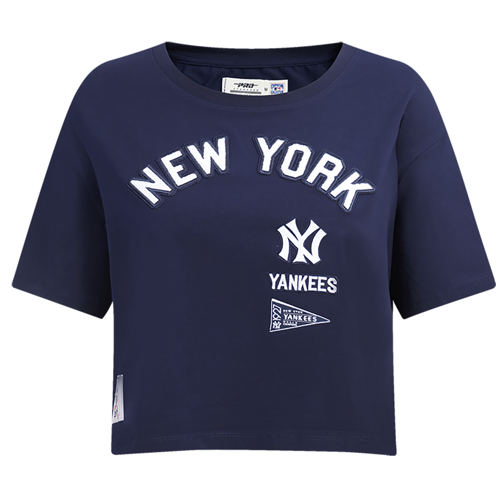 Pro Standard Women's New York Yankees Retro Classic Boxy Tee - Navy - NAVY Thumbnail View 1