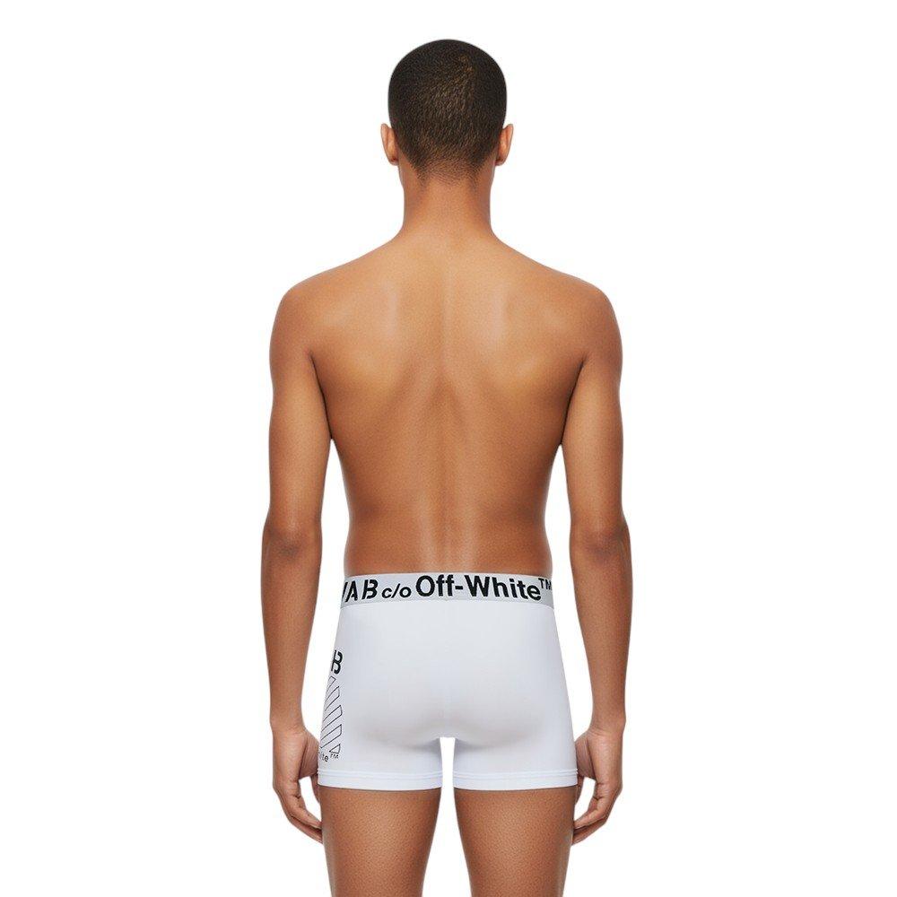 L/AB c/o Off-White Men's Diagonal Printed Boxer Brief - White - WHITE