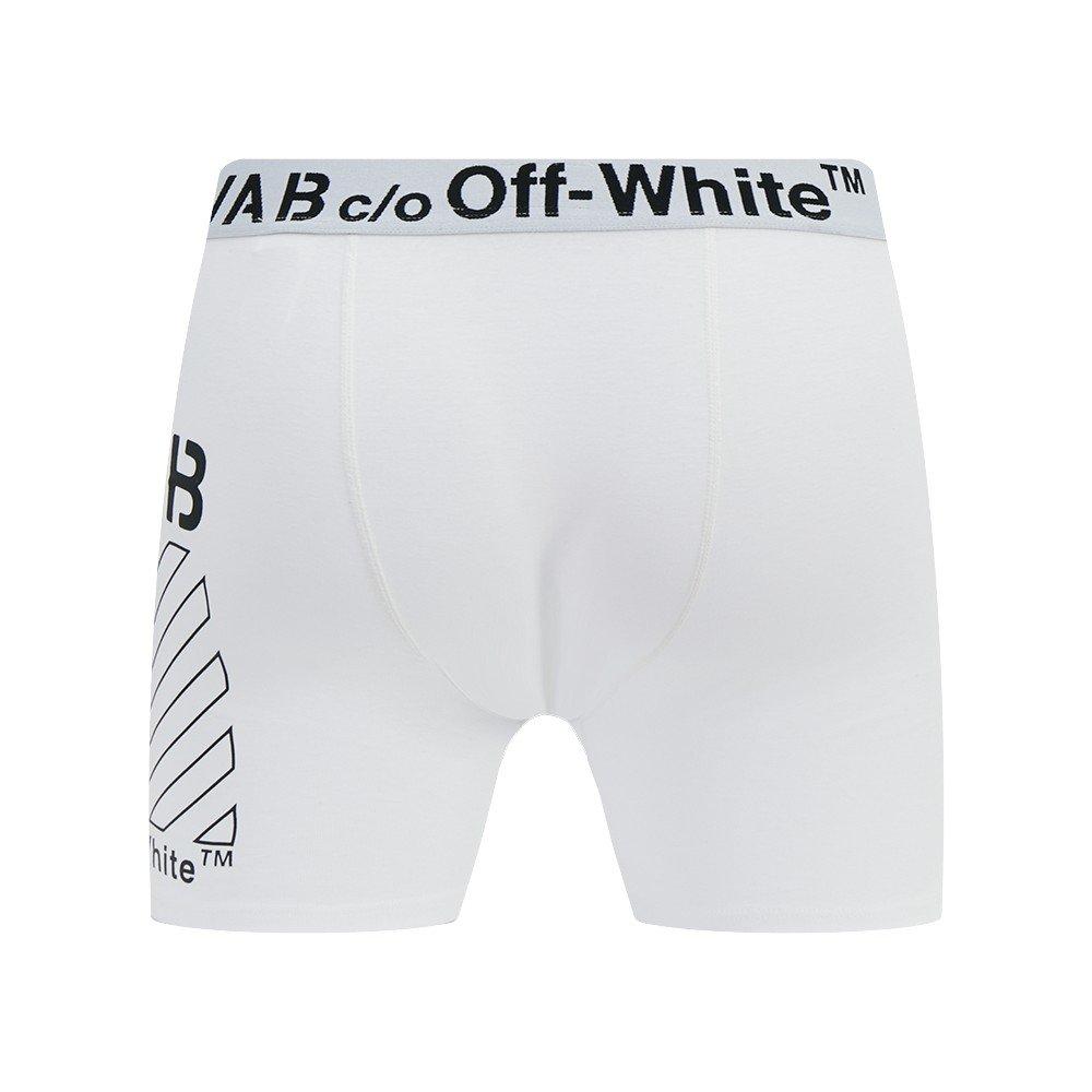 L/AB c/o Off-White Men's Diagonal Printed Boxer Brief - White - WHITE
