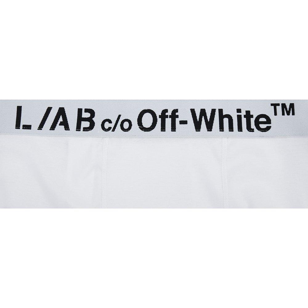 L/AB c/o Off-White Men's Diagonal Printed Boxer Brief - White - WHITE