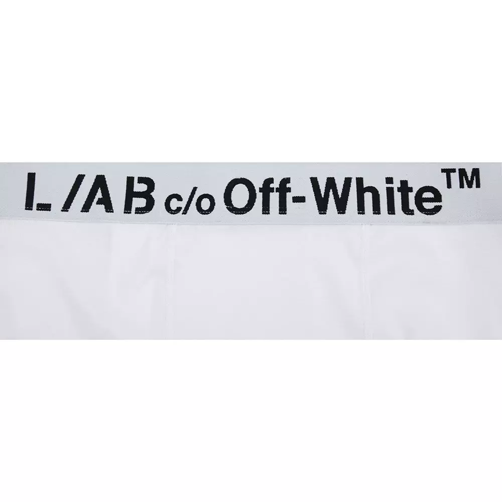 L/AB c/o Off-White Men's Diagonal Printed Boxer Brief - White - WHITE