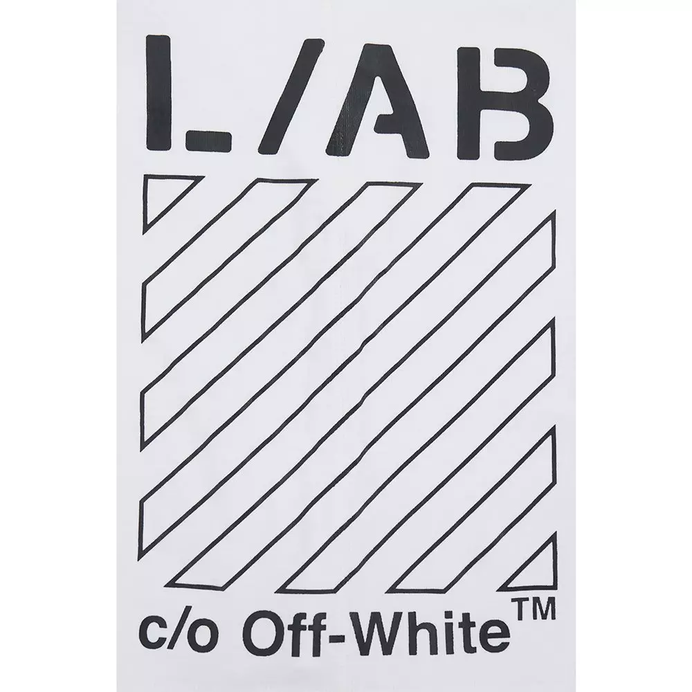 L/AB c/o Off-White Men's Diagonal Printed Boxer Brief - White - WHITE
