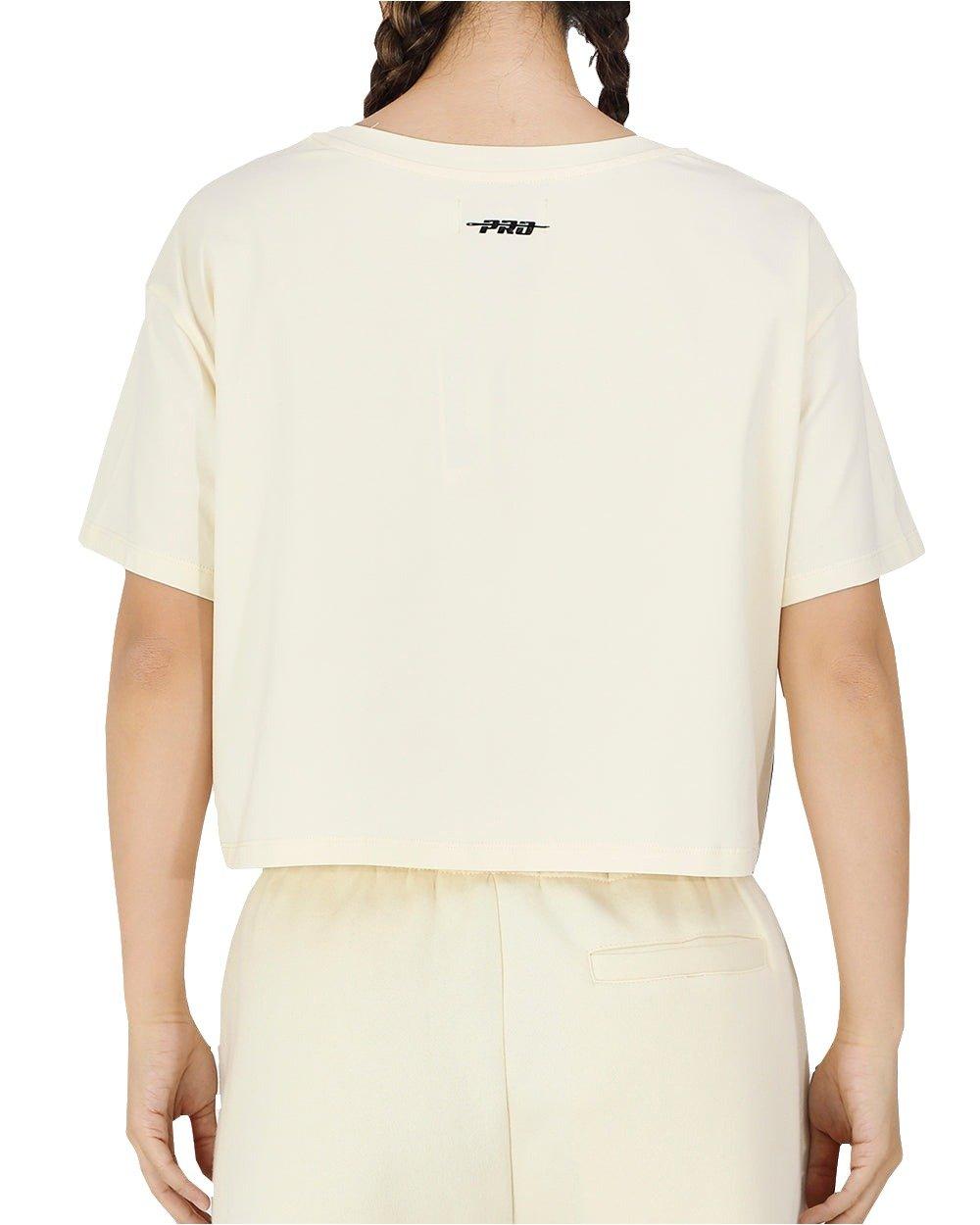 Pro Standard Women's Miami Marlins Retro Classic Boxy Tee - Eggshell - EGGSHELL Thumbnail View 2