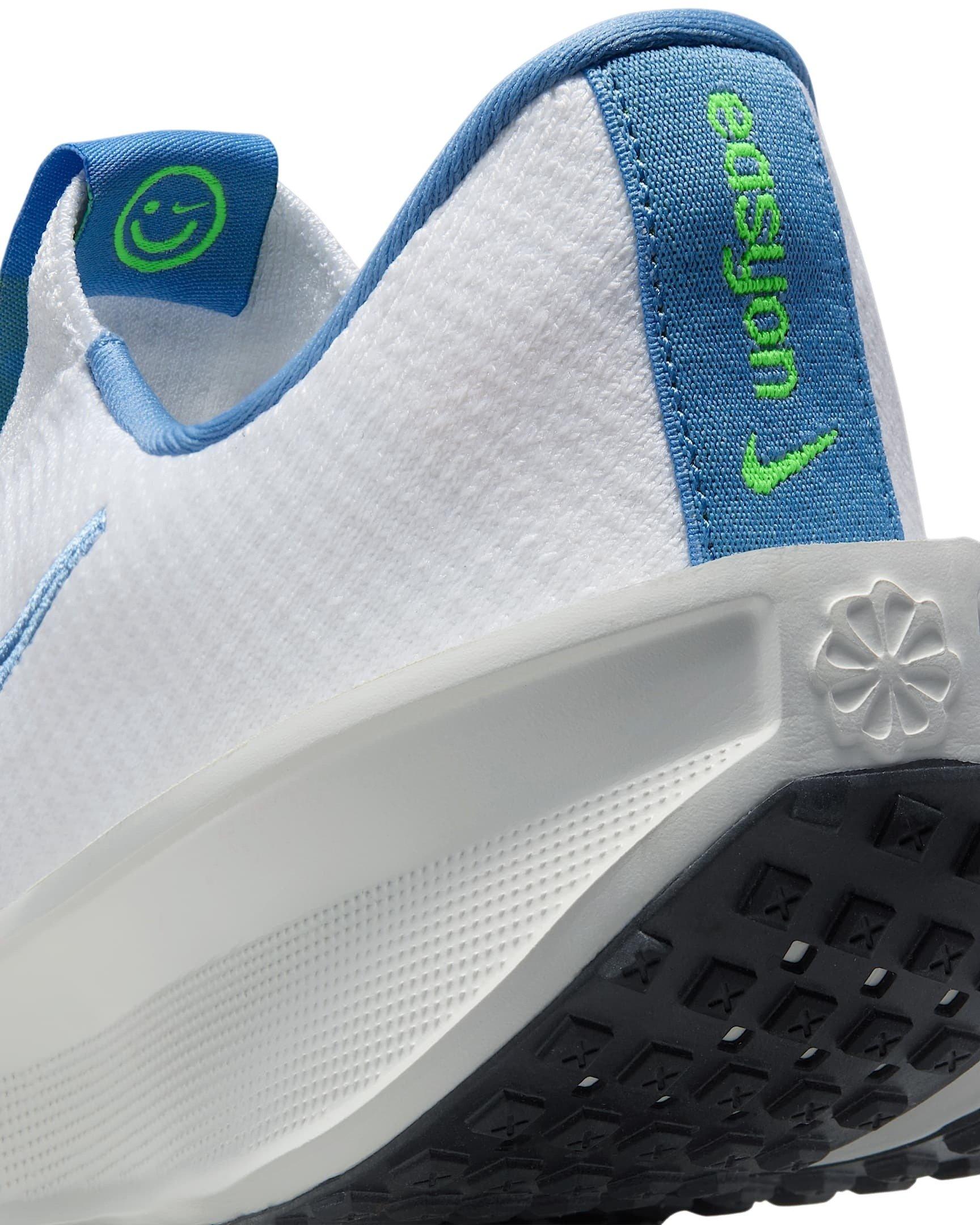 Nike Interact Run EasyOn "White/Volt/Platinum Tint/Blue Beyond" Women's Running Shoe - WHITE/VOLT/PLATINUM/BLUE Thumbnail View 8