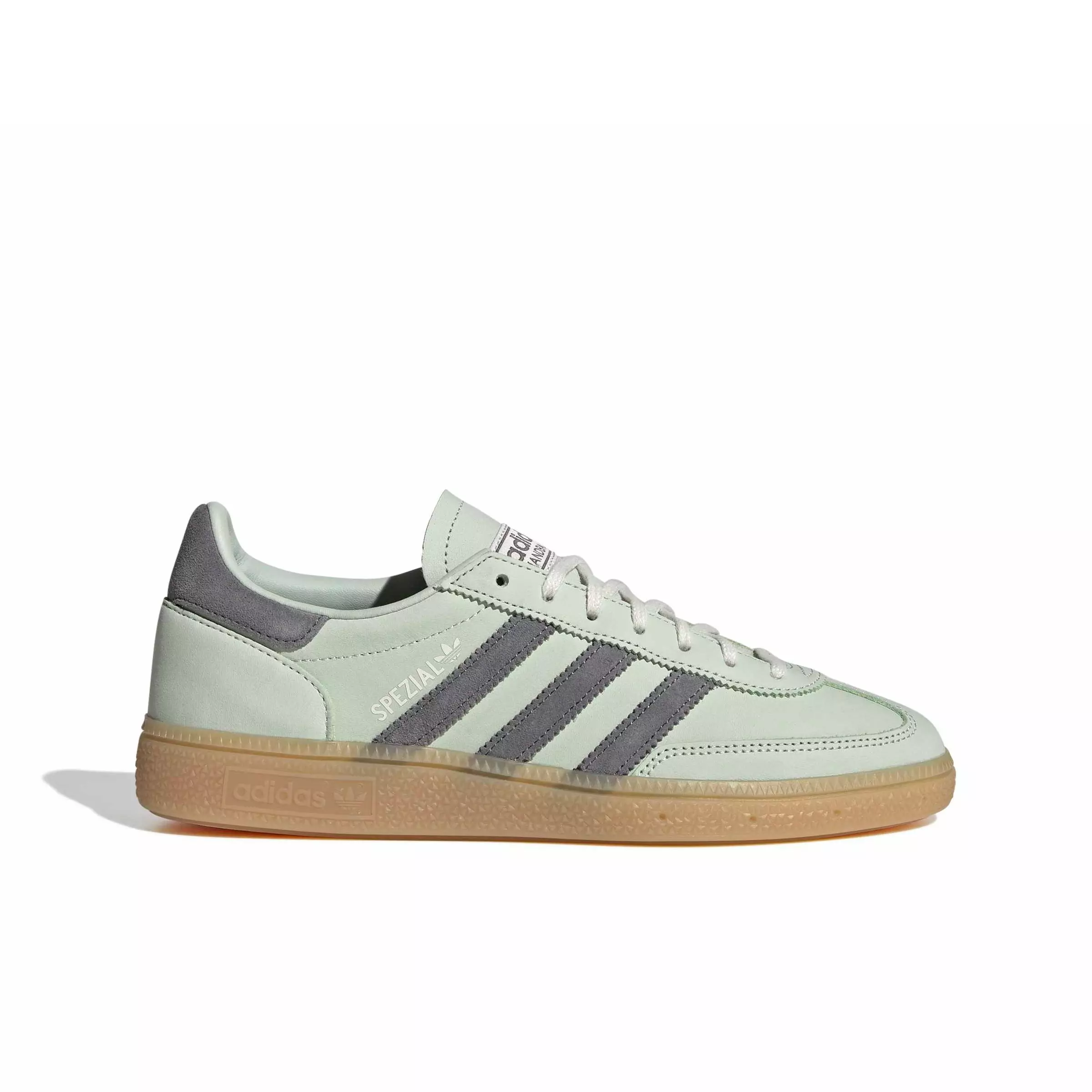 adidas Originals Handball Spezial "Linen Green/Grey Four/Off White" Women's Shoe - GREEN/GREY/OFF WHITE