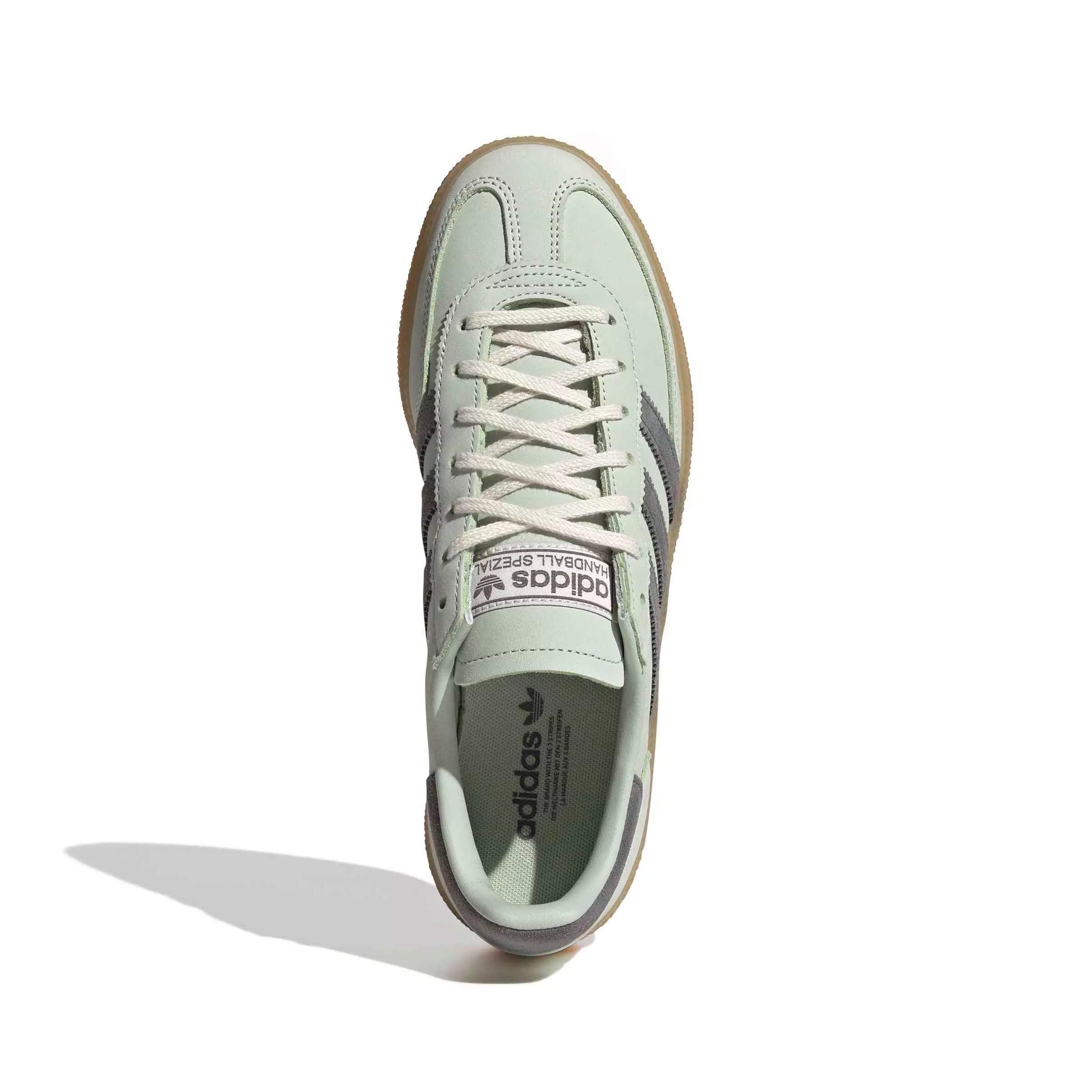adidas Originals Handball Spezial "Linen Green/Grey Four/Off White" Women's Shoe - GREEN/GREY/OFF WHITE