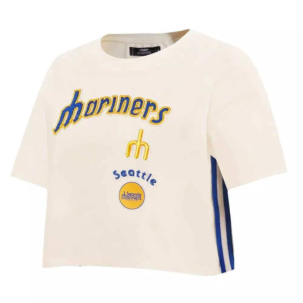 Pro Standard Women's Seattle Mariners Retro Classic Boxy Tee - Eggshell - EGGSHELL