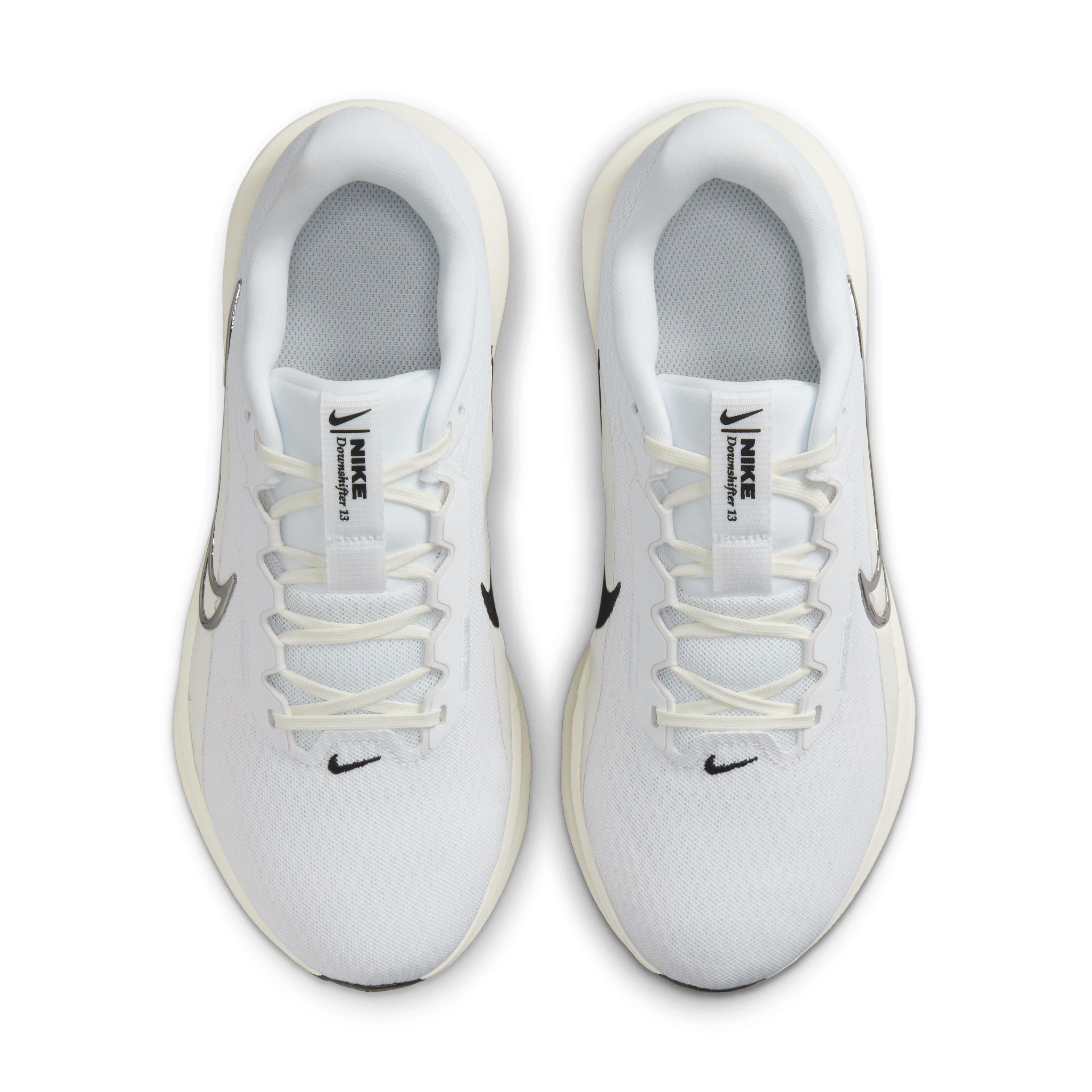 Nike Downshifter 13 "White/Platinum Tint/White" Women's Wide Running Shoe - WHITE/PLATINUM/WHITE Thumbnail View 4