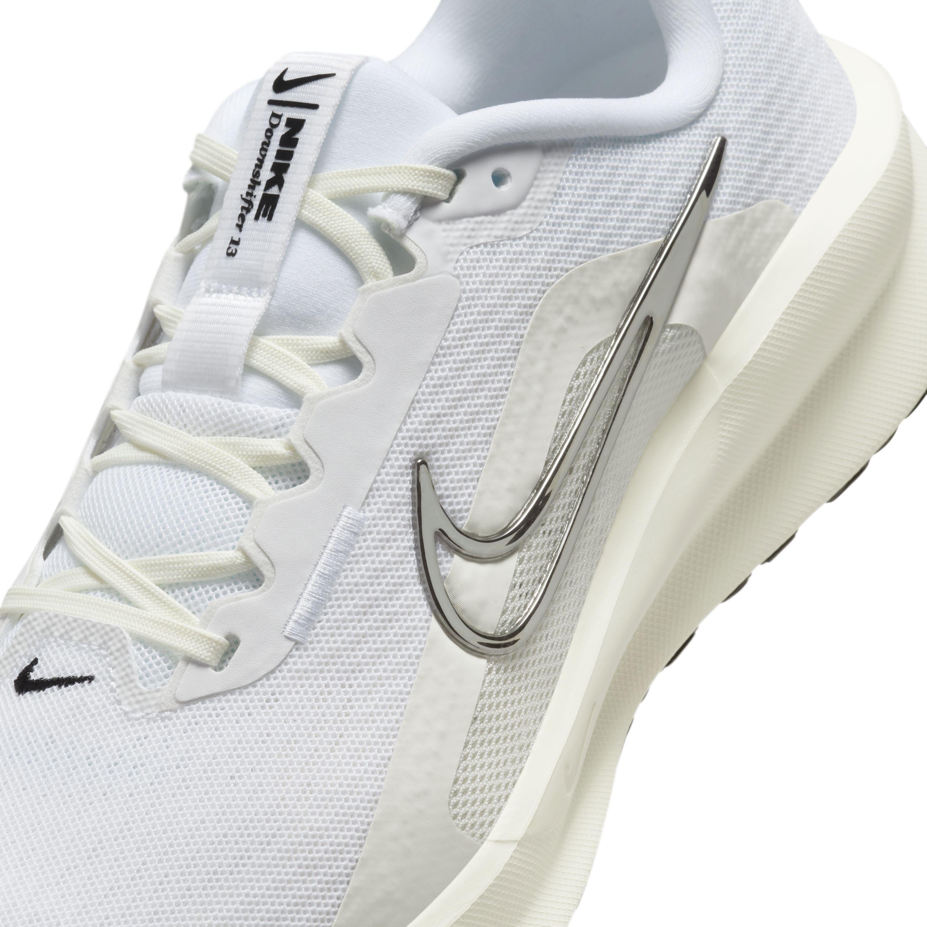 Nike Downshifter 13 "White/Platinum Tint/White" Women's Wide Running Shoe - WHITE/PLATINUM/WHITE Thumbnail View 7