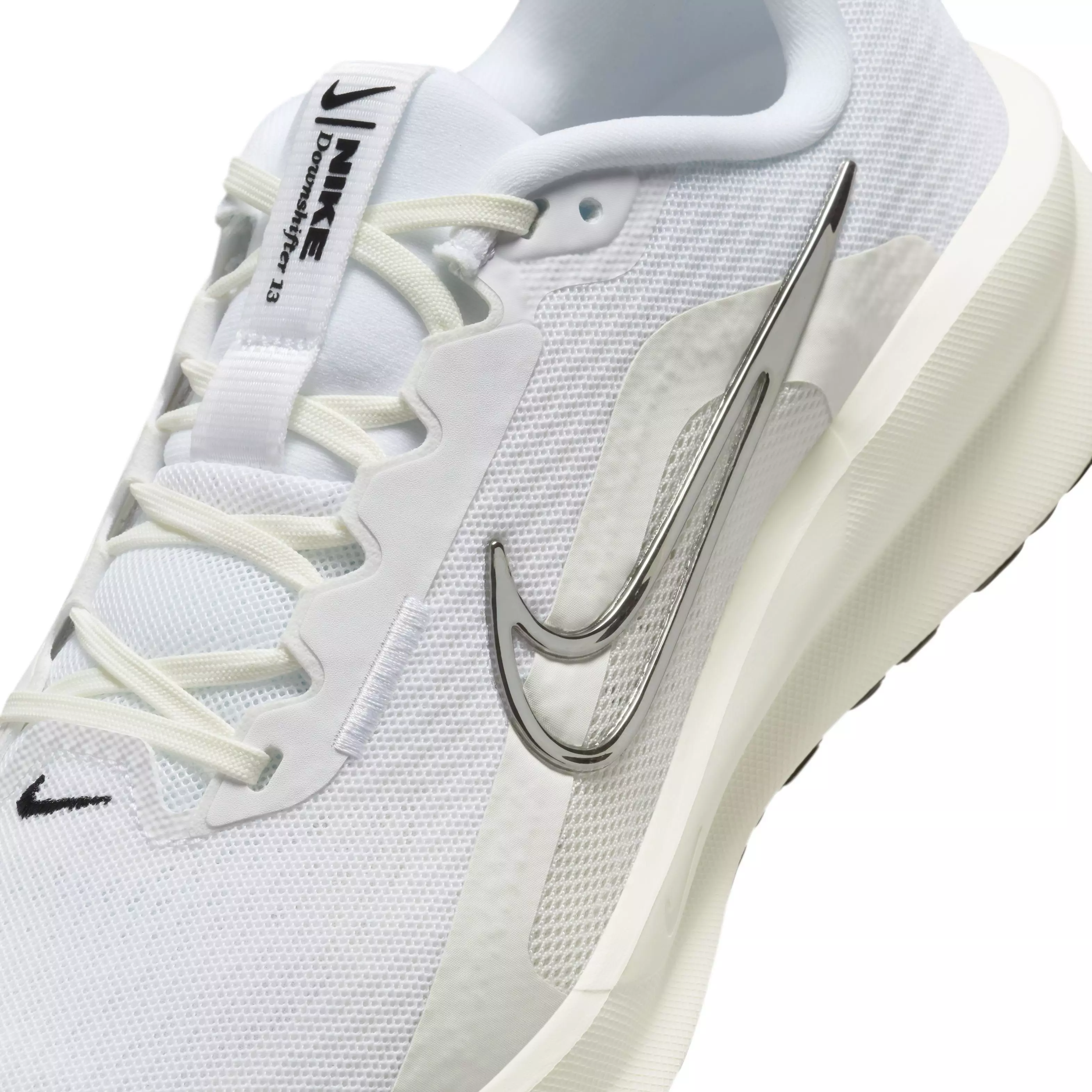 Nike Downshifter 13 "White/Platinum Tint/White" Women's Wide Running Shoe - WHITE/PLATINUM/WHITE