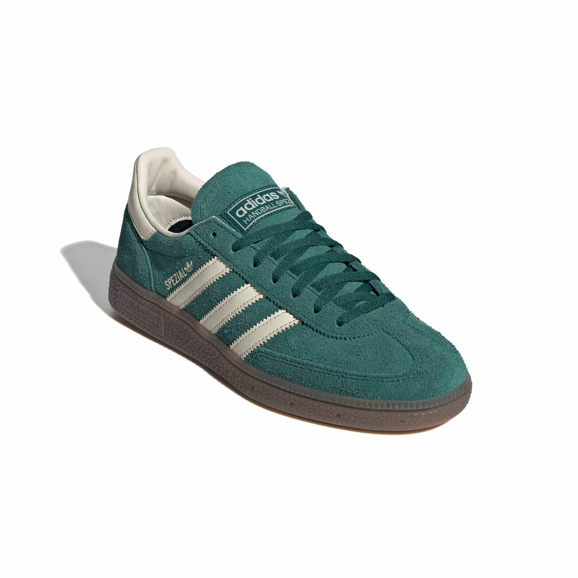 adidas Originals Handball Spezial "Collegiate Green/Cream White/Gum 5" Women's Shoe - GREEN/CREAM/GUM Thumbnail View 3