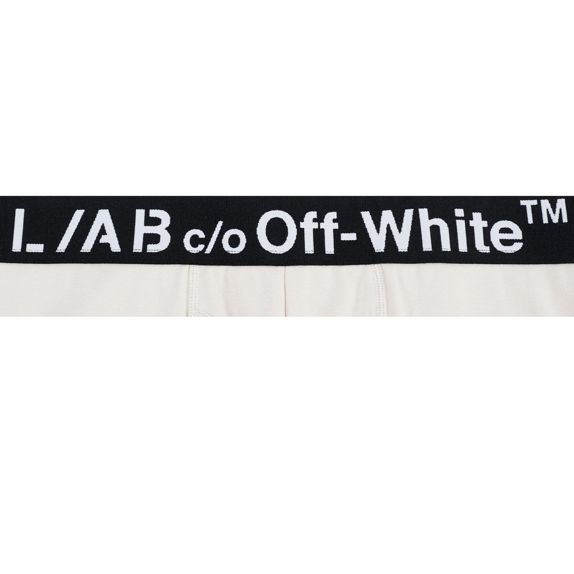 L/AB c/o Off-White Men's Horizontal Logo 6" Boxer Briefs With Fly (3 Pack) - Marshmallow/Birch/Grey - MARSHMALLOW/BIRCH/GREY
