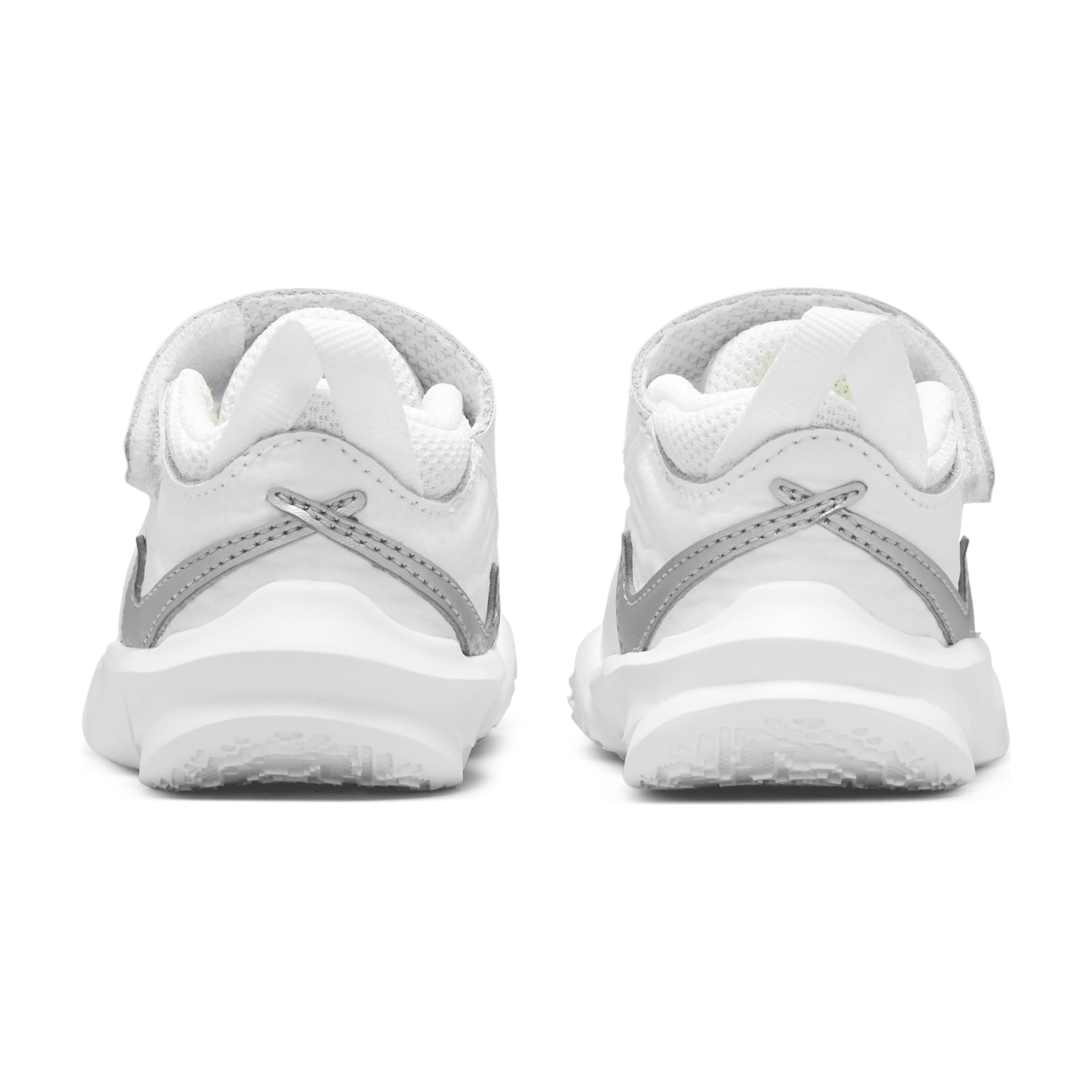 Nike Team Hustle D 10 "White/Metallic Silver/Volt/Photon Dust" Infant Boys' Basketball Shoe - WHITE Thumbnail View 7