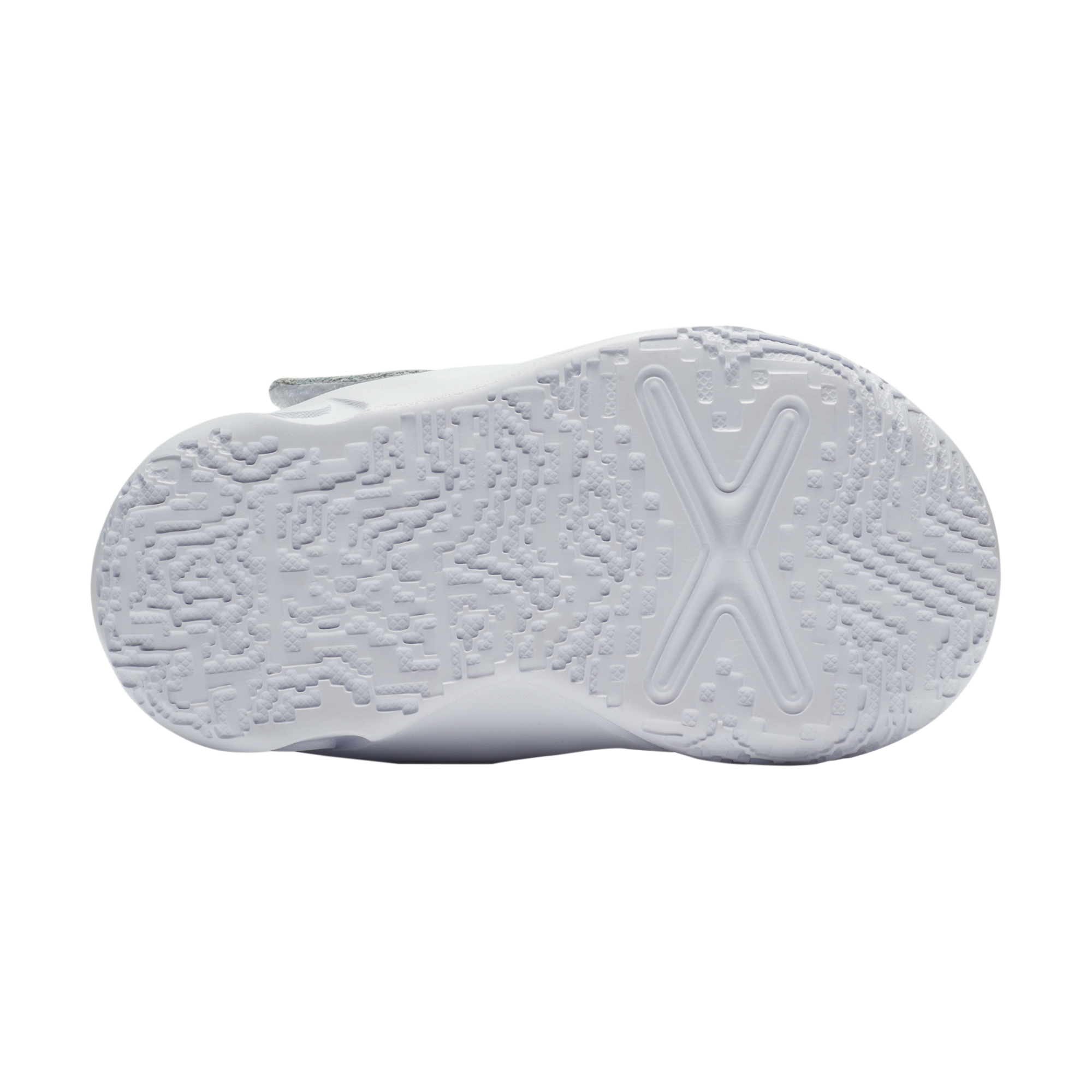 Nike Team Hustle D 10 "White/Metallic Silver/Volt/Photon Dust" Infant Boys' Basketball Shoe - WHITE Thumbnail View 8