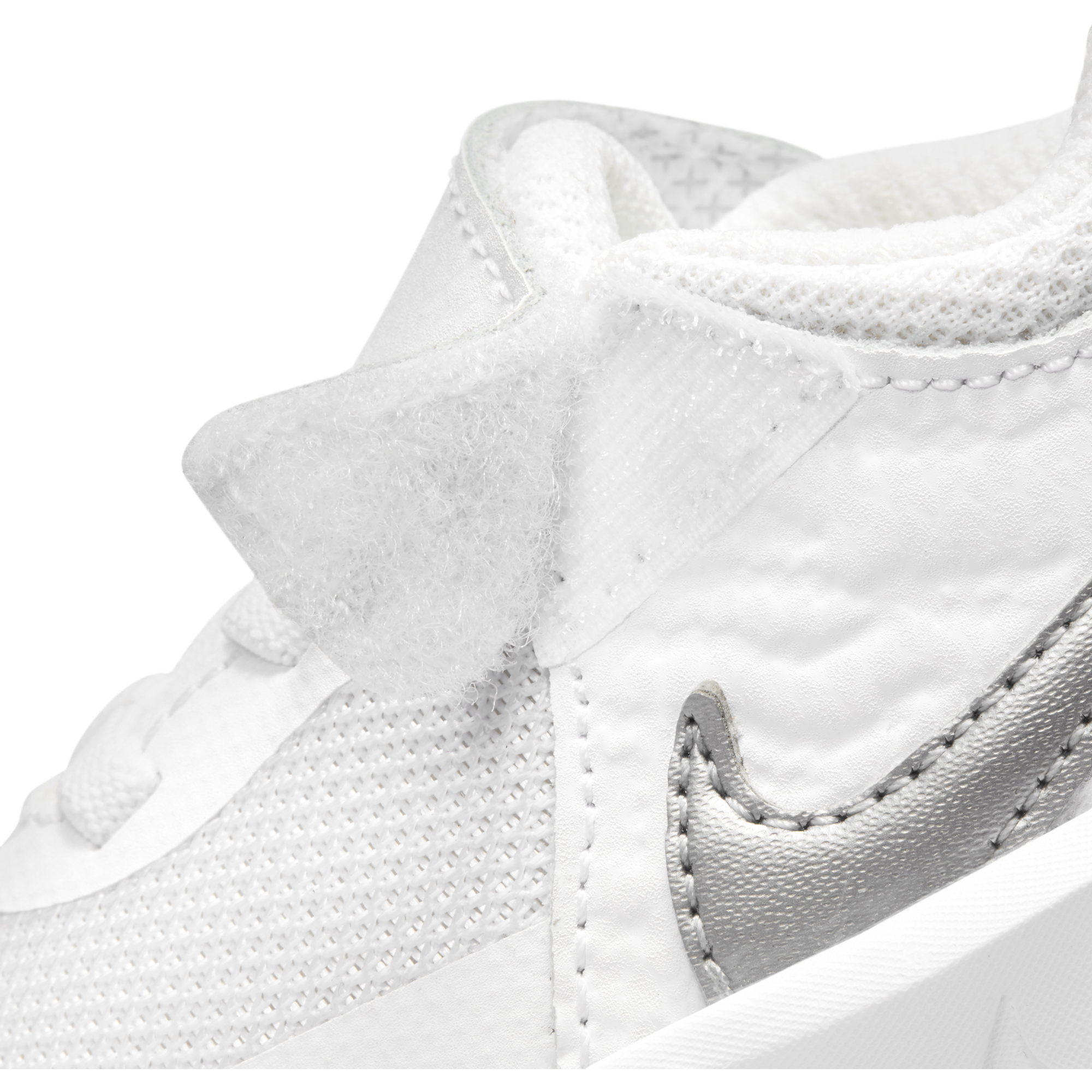 Nike Team Hustle D 10 "White/Metallic Silver/Volt/Photon Dust" Infant Boys' Basketball Shoe - WHITE Thumbnail View 10