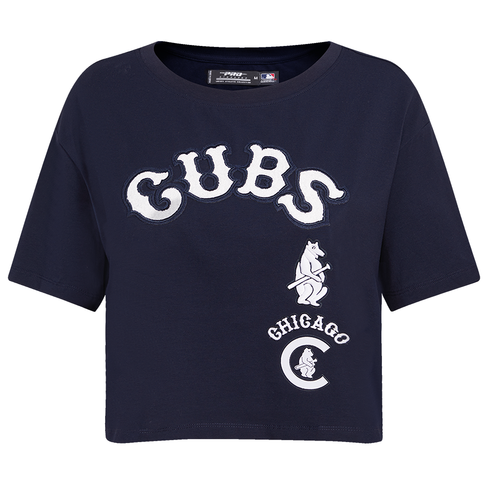 Pro Standard Women's Chicago Cubs Retro Classic Boxy Tee - Navy - NAVY Thumbnail View 1