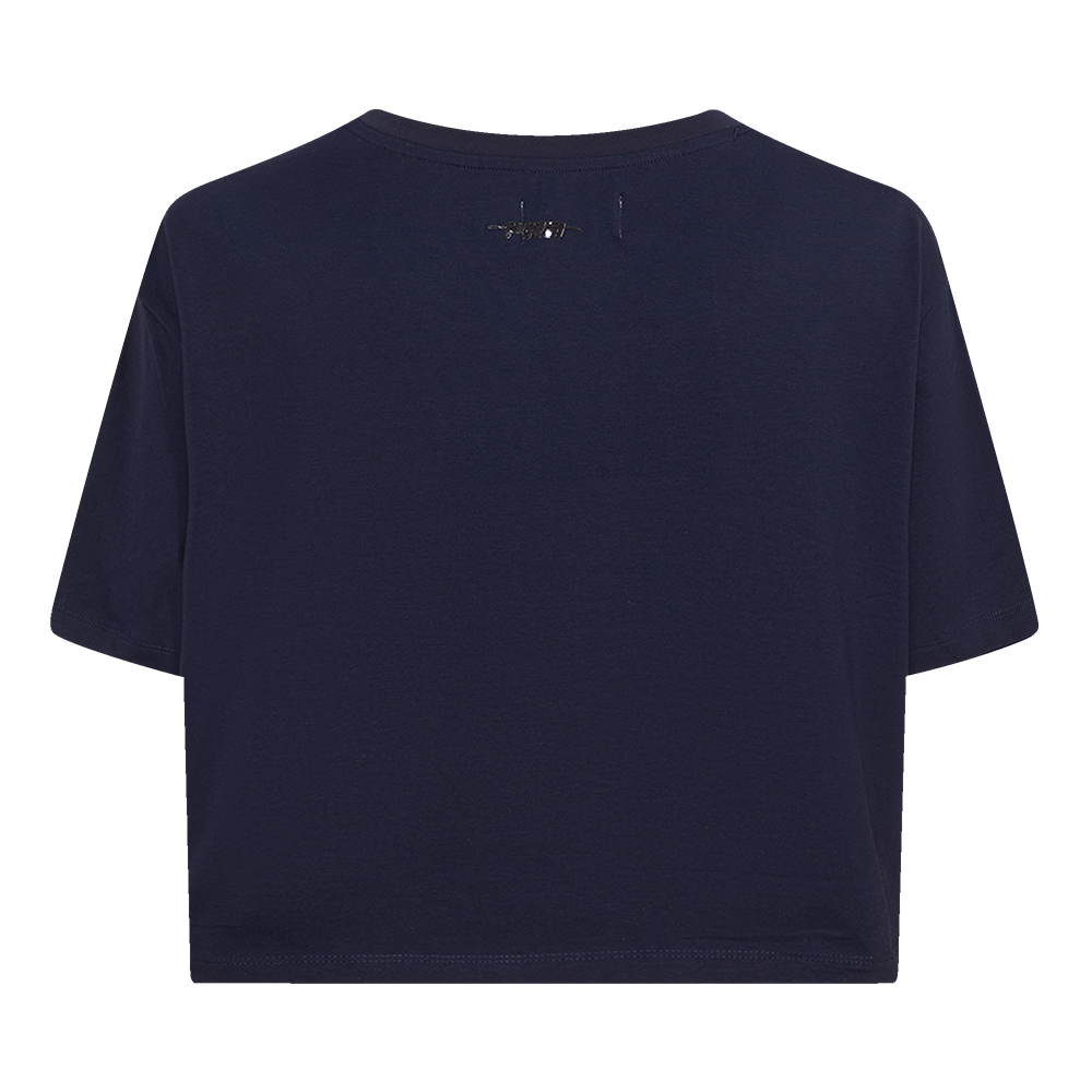 Pro Standard Women's Chicago Cubs Retro Classic Boxy Tee - Navy - NAVY Thumbnail View 2